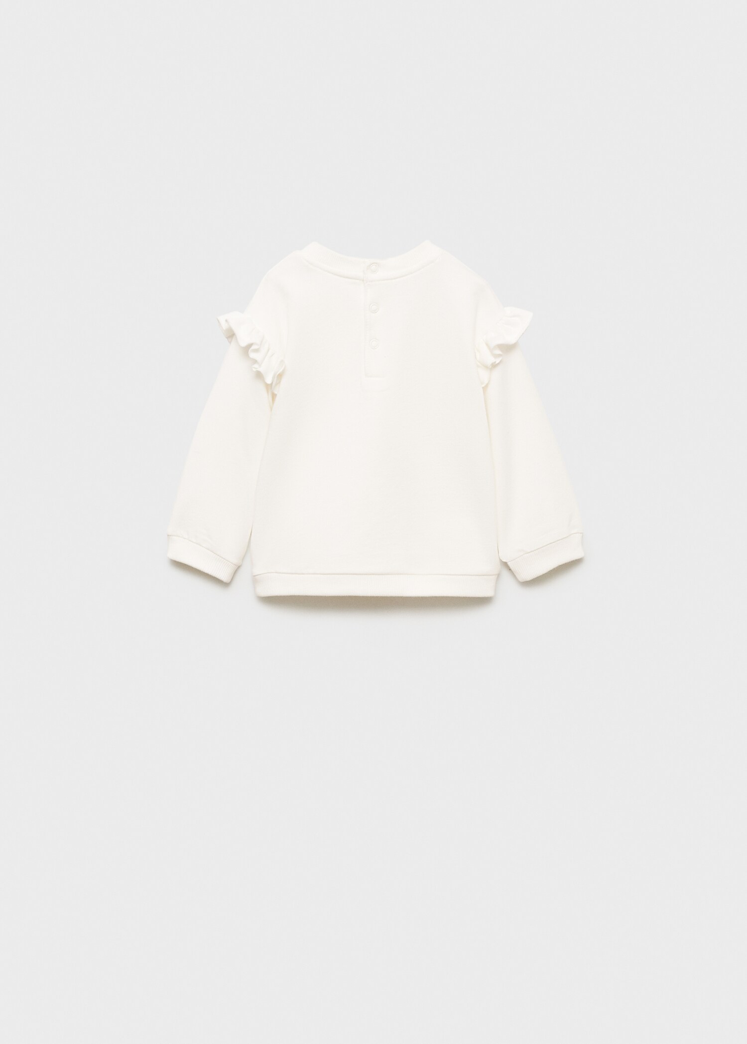 Ruffled cotton sweatshirt - Reverse of the article