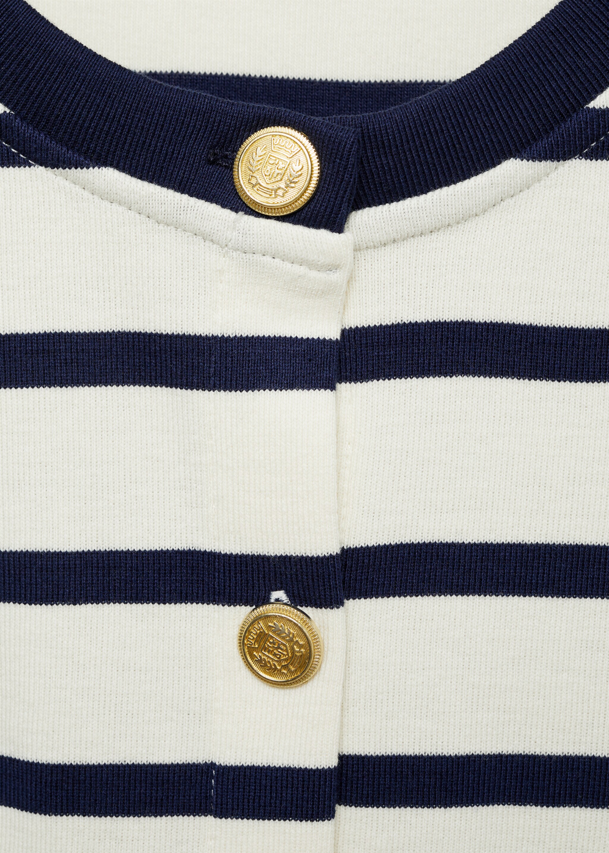 Gestreifter Cardigan mit Knöpfen - Detail des Artikels 8, Ecru. Ref: 77024026-00.