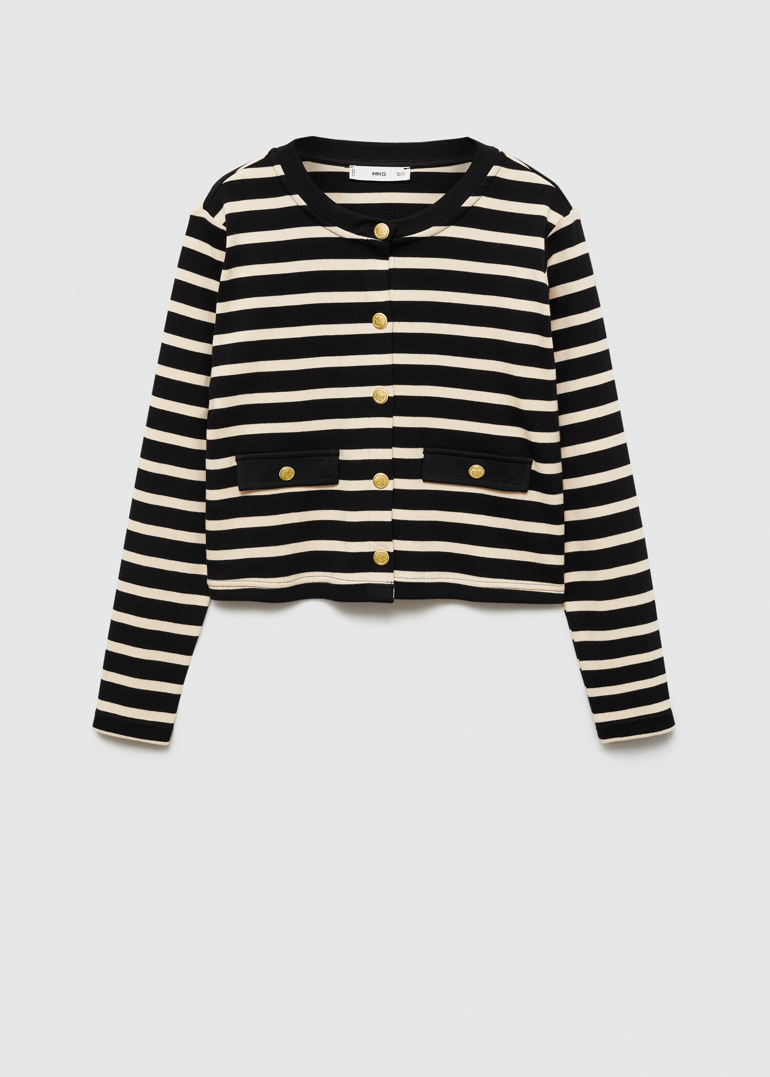 Striped cardigan with buttons - Article without model