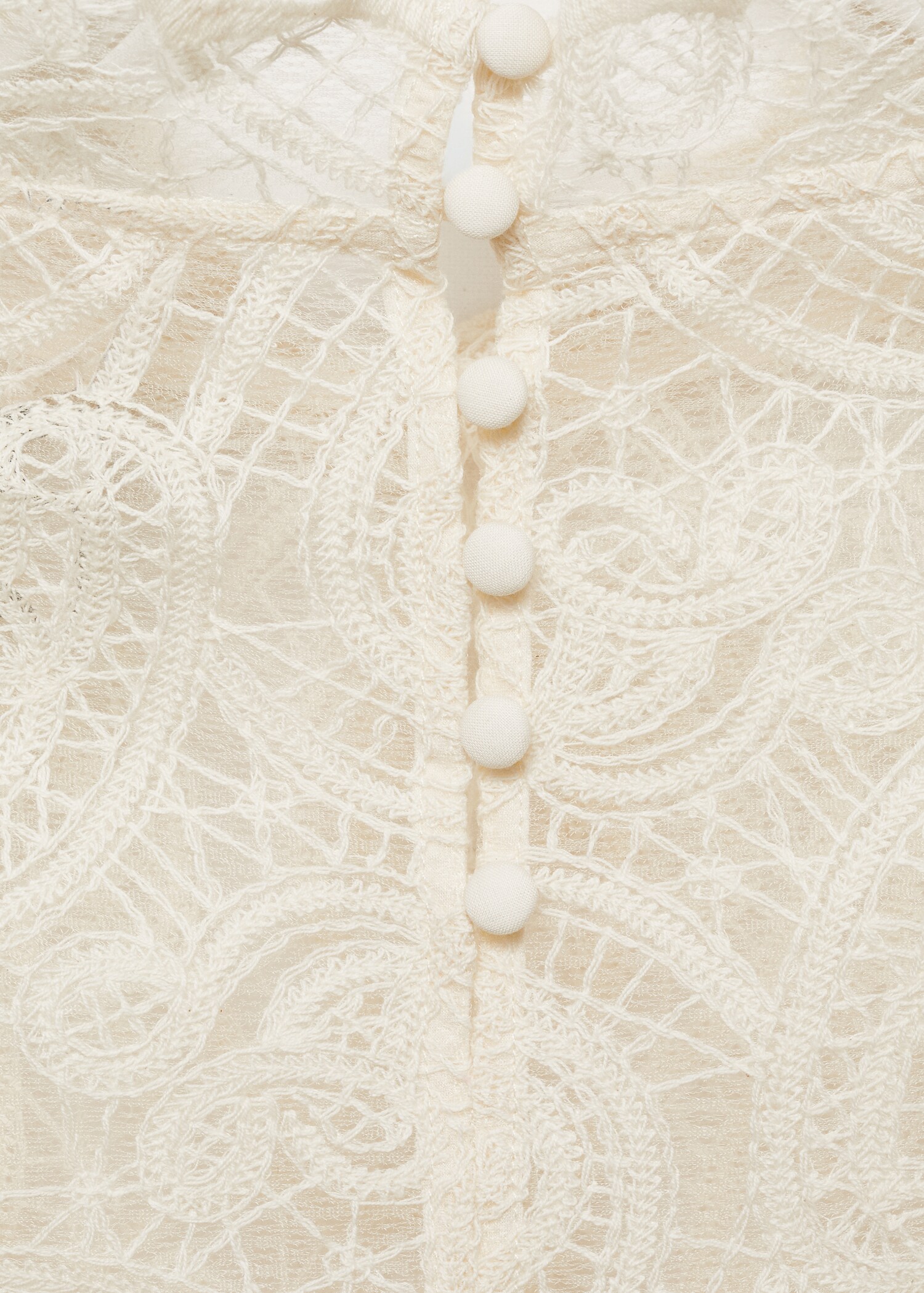 High-neck cotton lace blouse - Details of the article 8