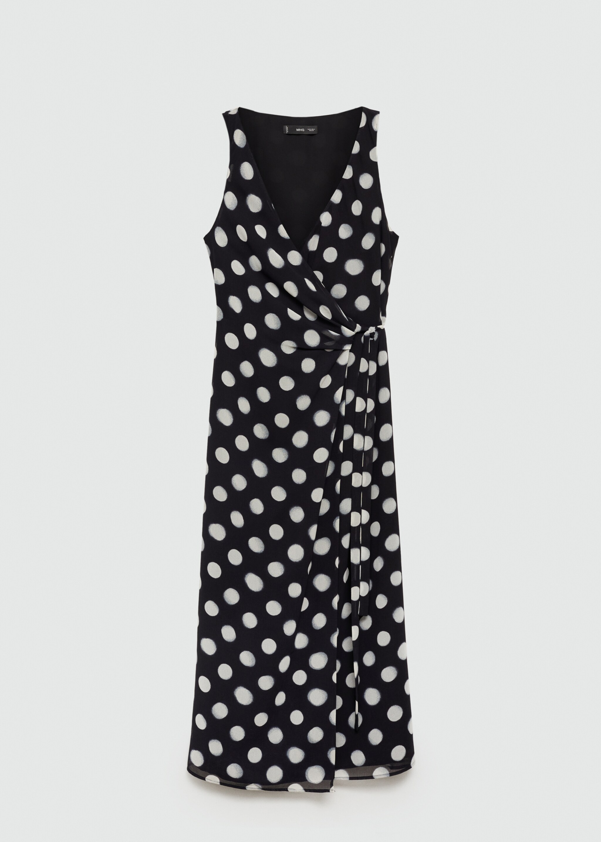 Robe cache-cœur pois - Article sans modèle, Noir. Ref: 77024028-00.