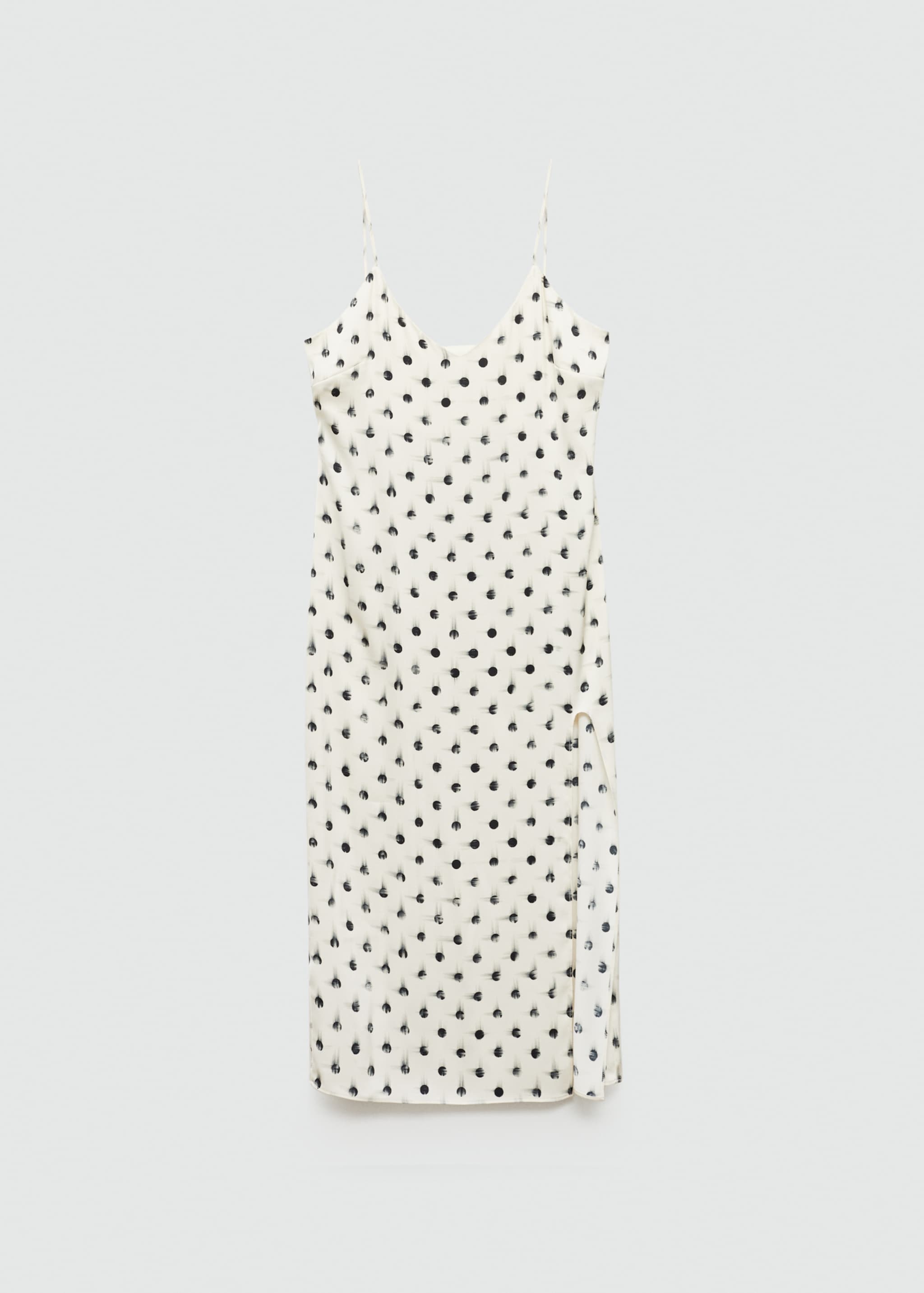 Printed cut-out detail dress - Article without model, Ecru. Ref: 77024029-00.