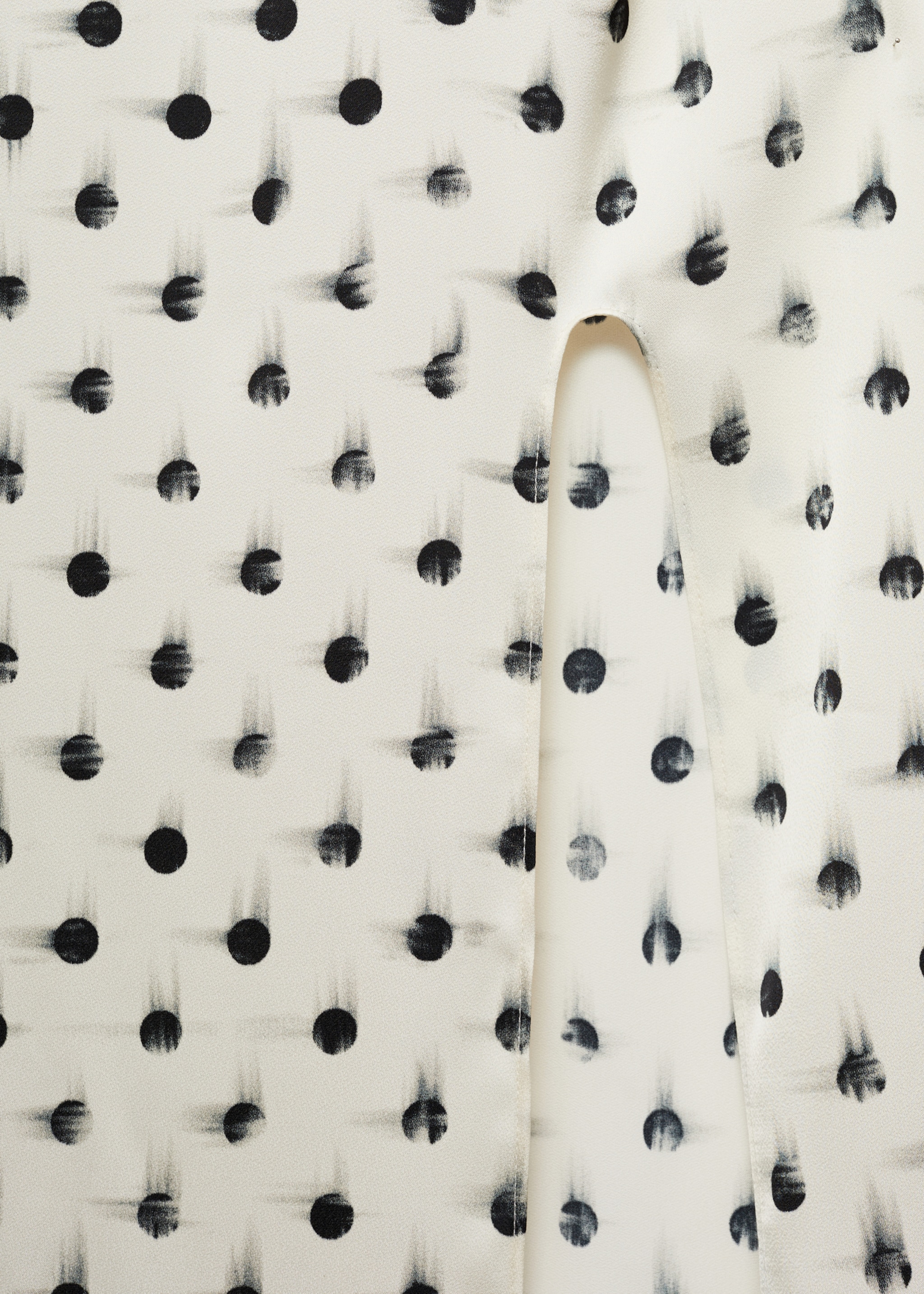 Printed cut-out detail dress - Details of the article 0, Ecru. Ref: 77024029-00.