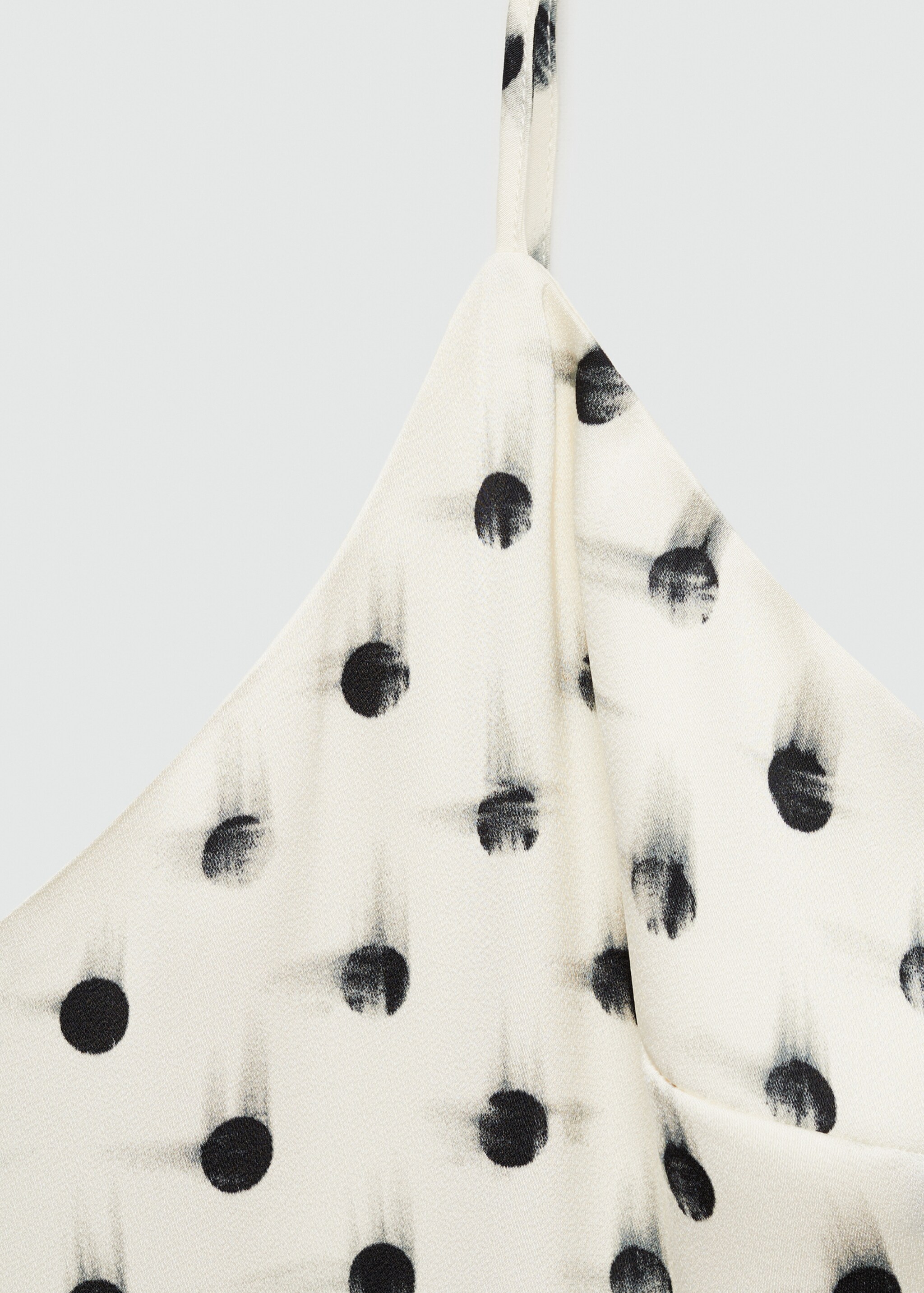 Printed cut-out detail dress - Details of the article 8, Ecru. Ref: 77024029-00.