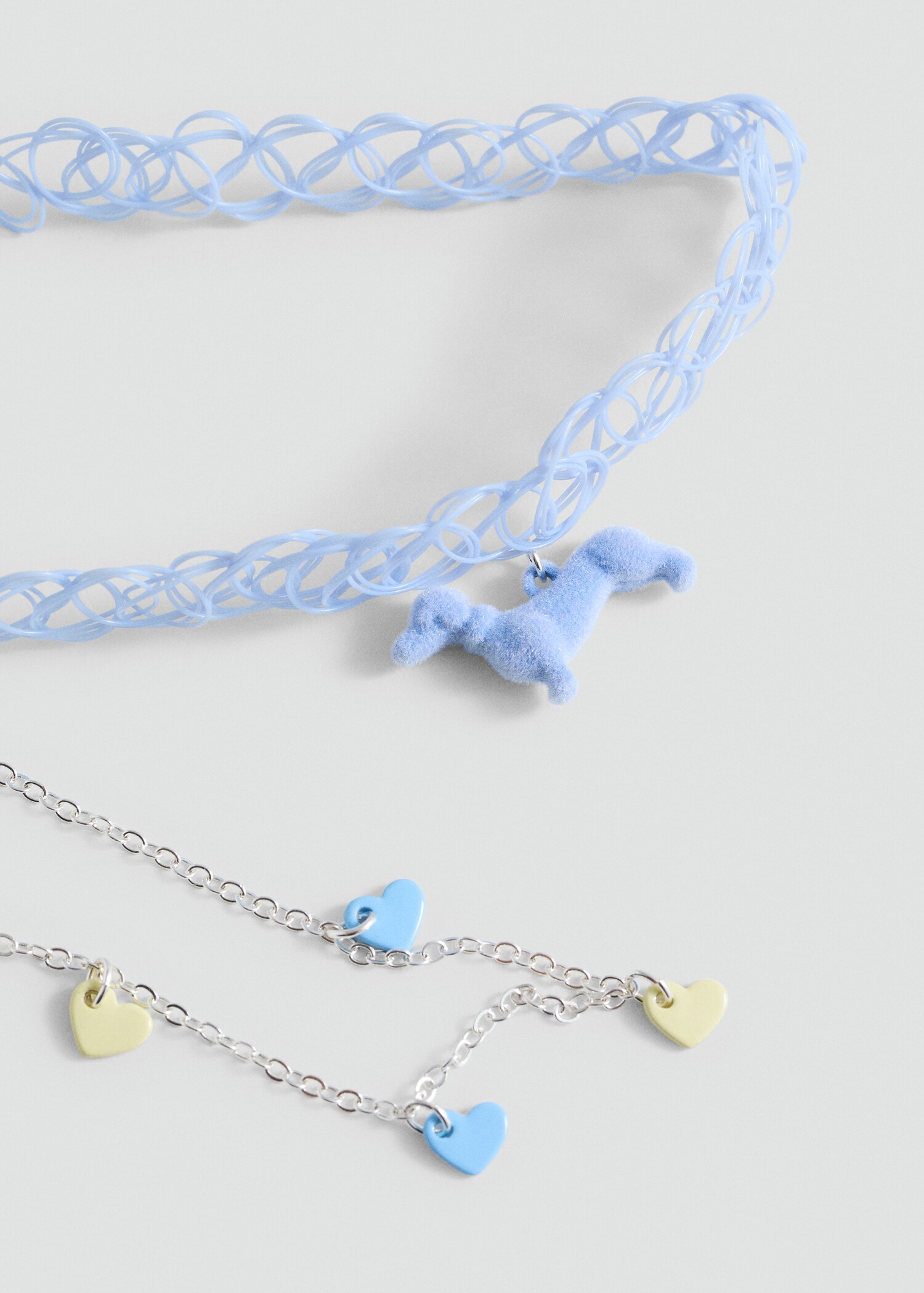 Pack of 2 heart necklaces - Medium plane