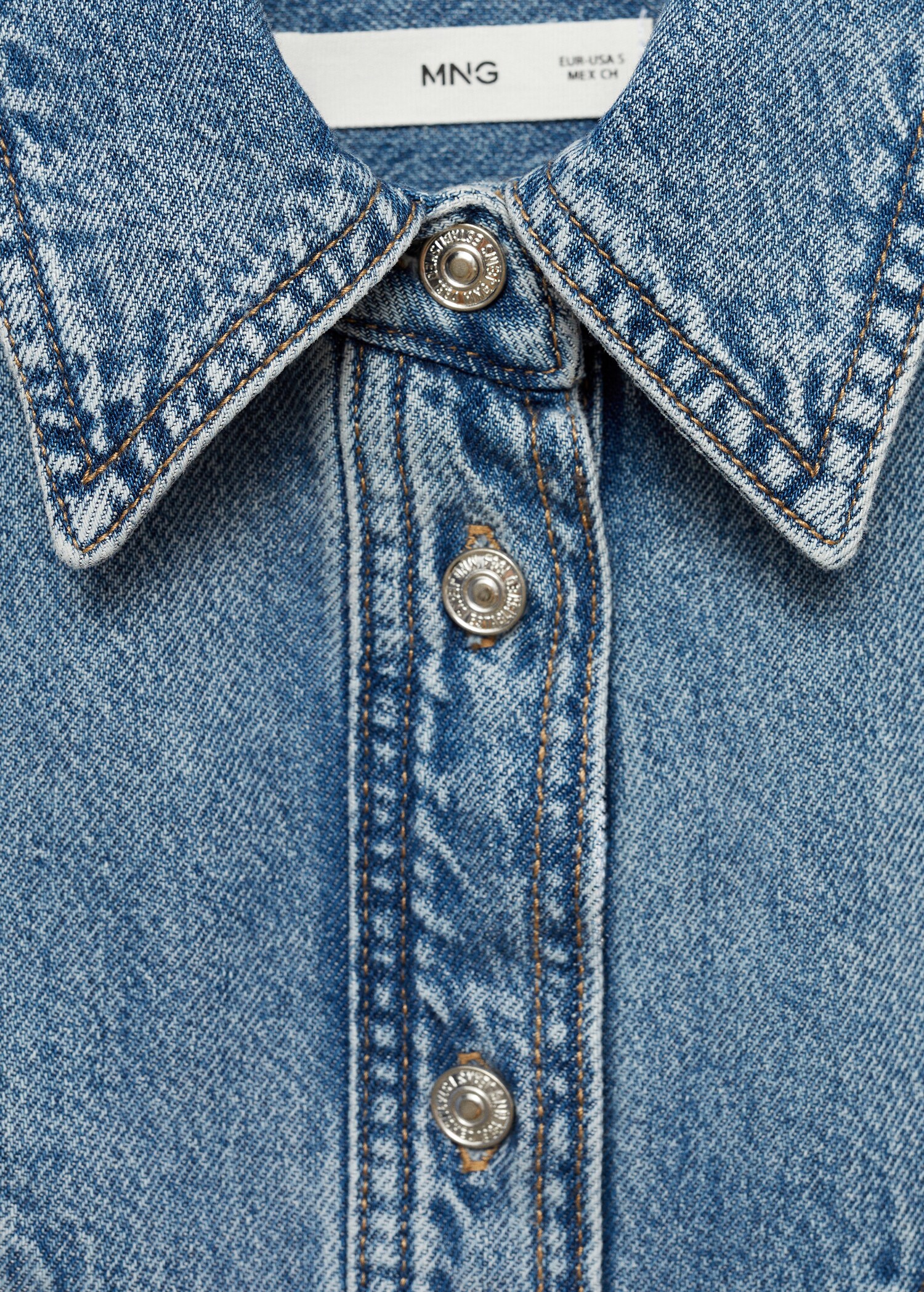 Jeanshemd mit Nähten - Detail des Artikels 0