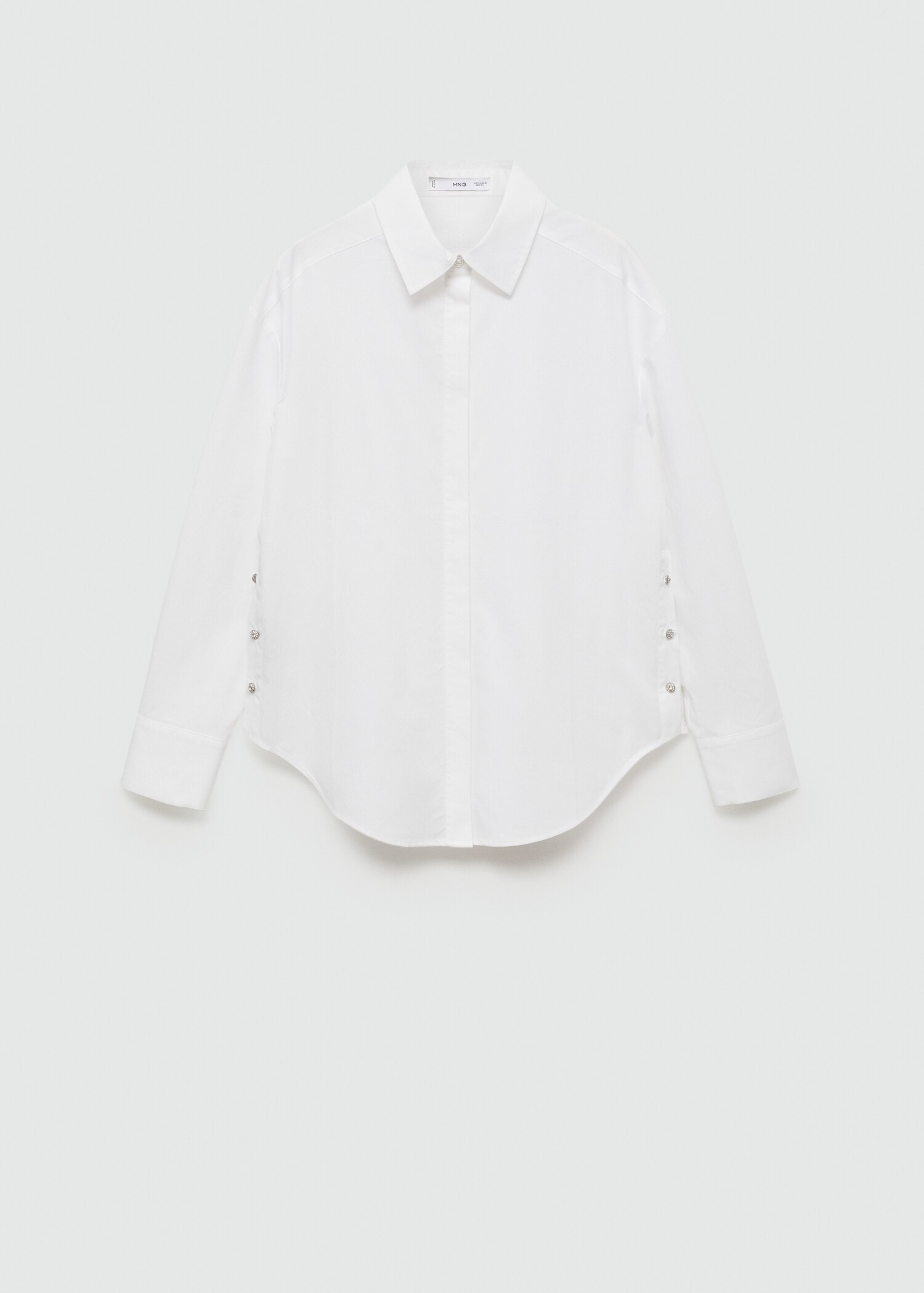 Lyocell shirt with hidden buttons - Article without model