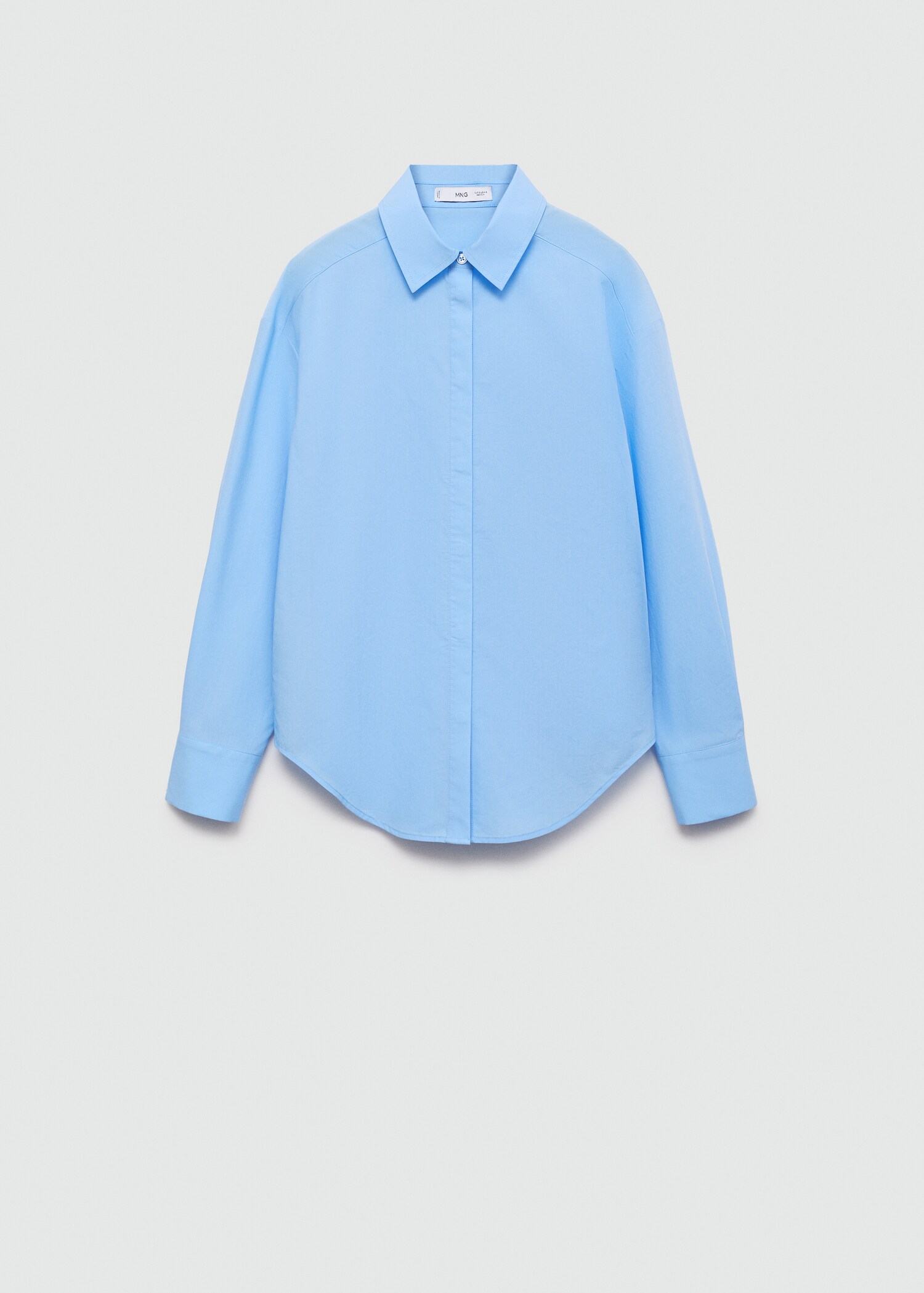 Lyocell shirt with hidden buttons - Article without model