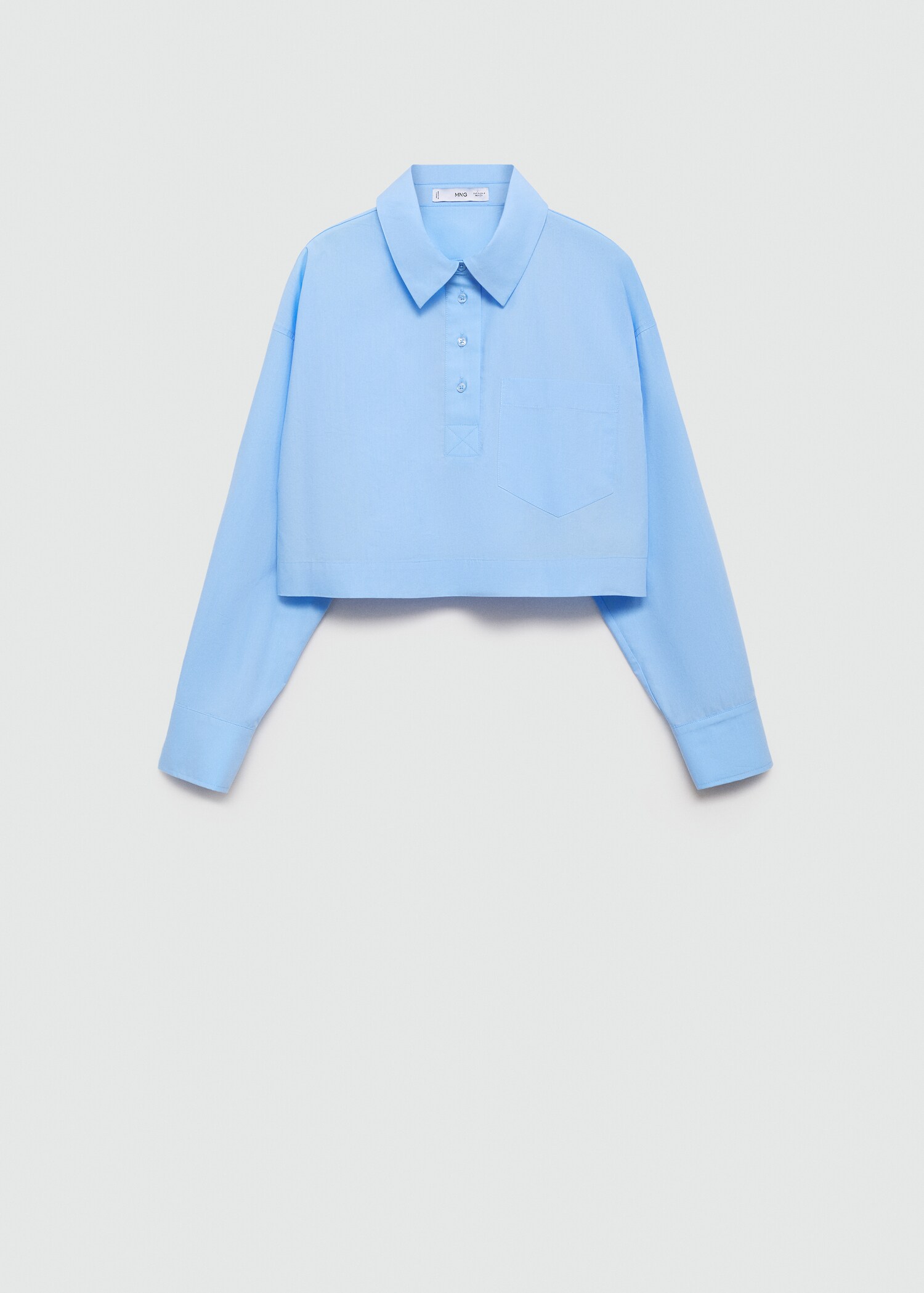 Cropped polo-neck shirt - Article without model