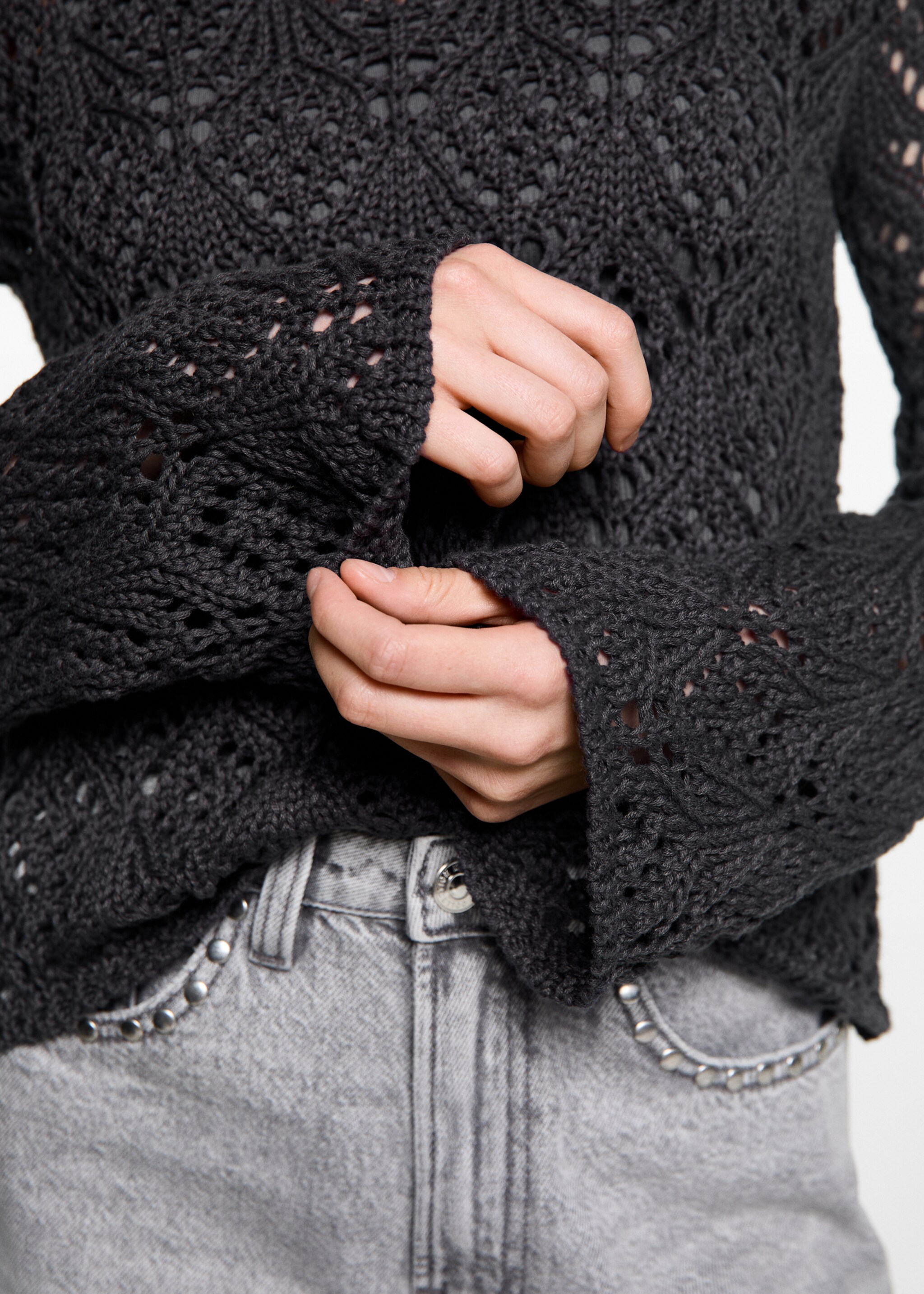 Openwork knit sweater - Details of the article 6