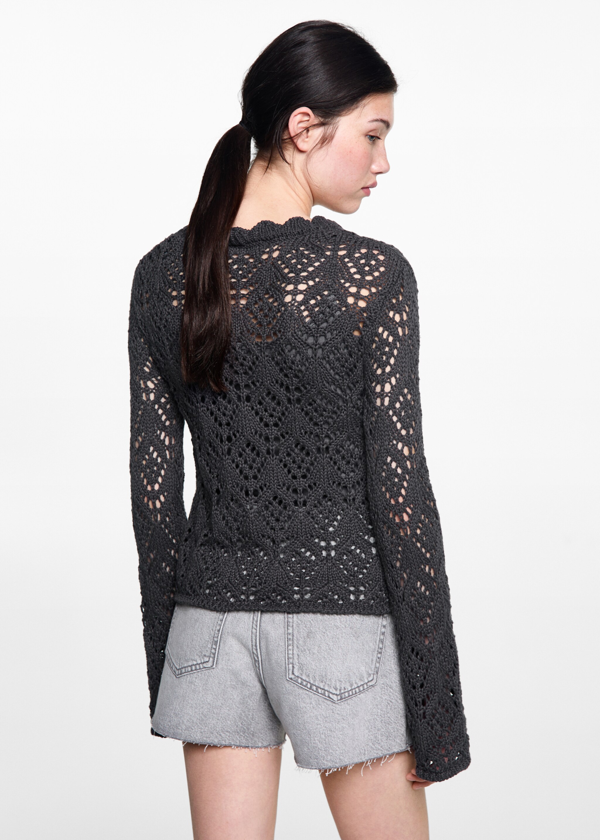 Openwork knit sweater - Reverse of the article