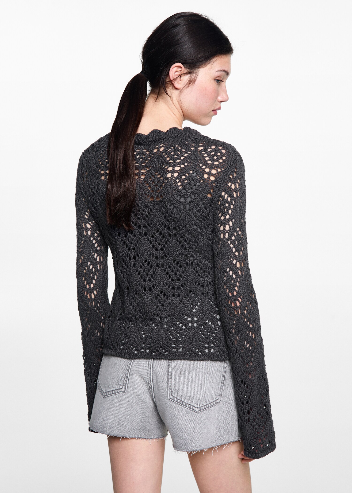 Openwork knit sweater - Reverse of the article