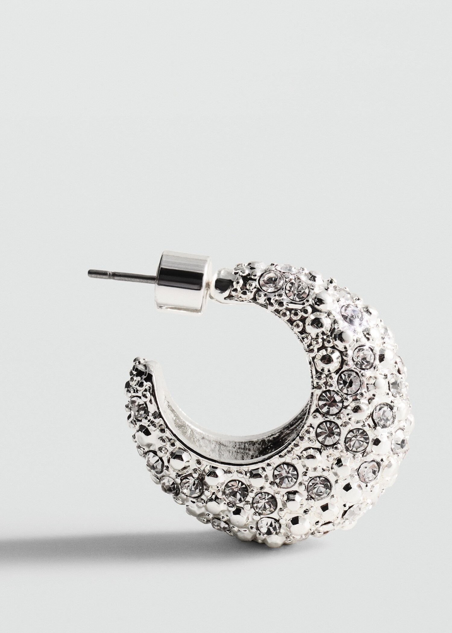 Pendientes aros strass - Plano medio
