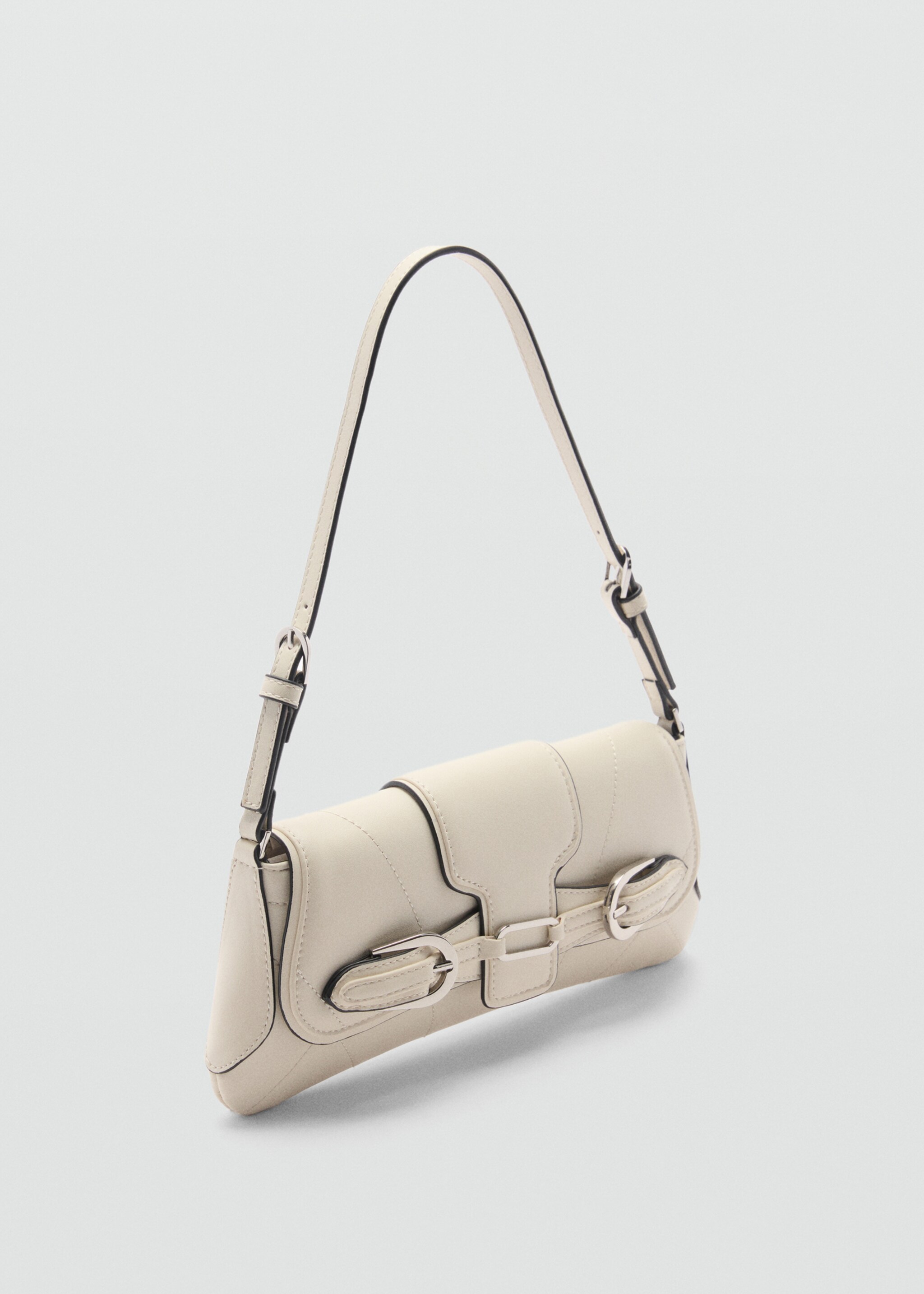 Shoulder bag with buckles detail - Medium plane, Off White. Ref: 77024058-00.
