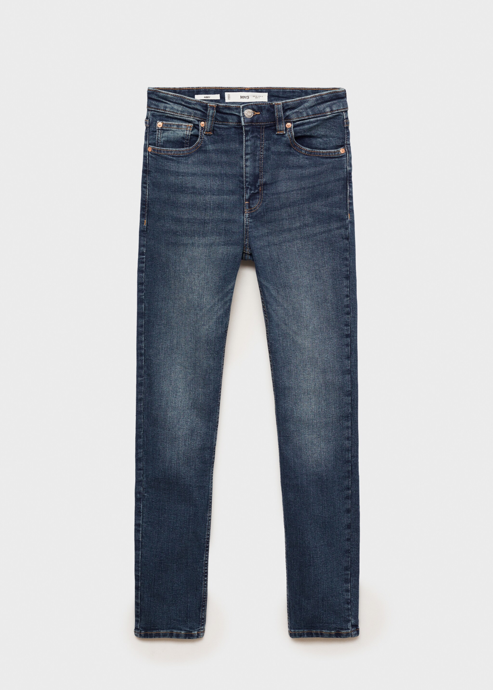 Jeans skinny vita alta - Articolo senza modello, Blu scuro. Ref: 77024061-00.