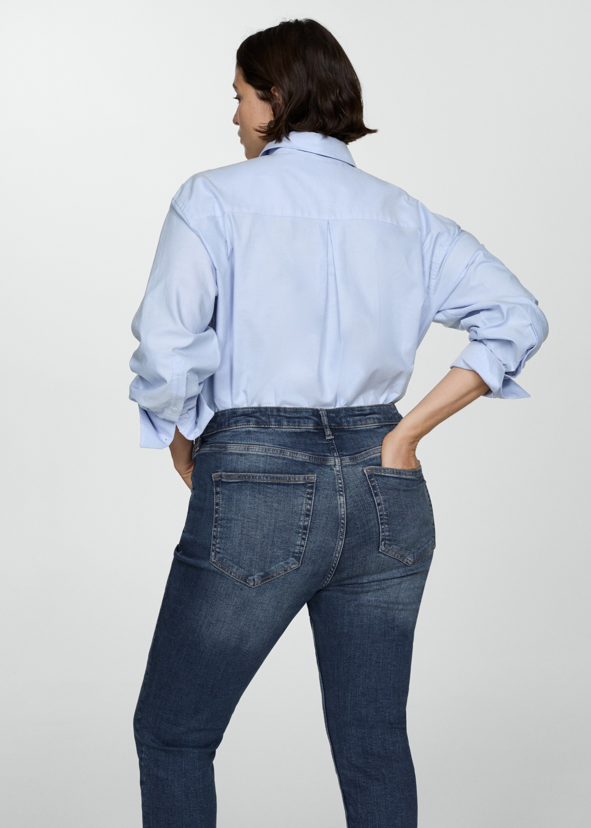 Jeans skinny vita alta - Dettaglio dell'articolo 4, Blu scuro. Ref: 77024061-00.