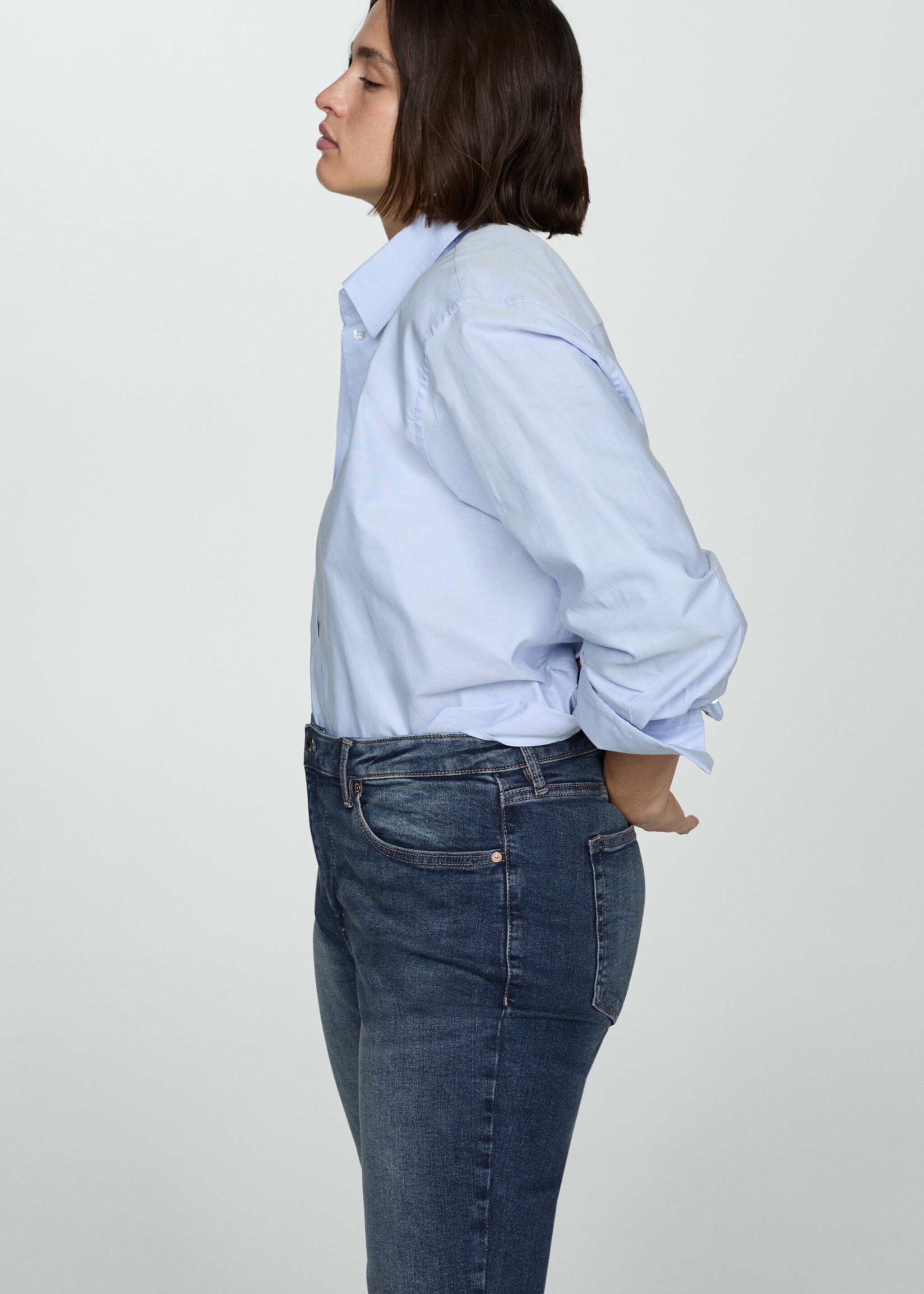 Jeans skinny vita alta - Dettaglio dell'articolo 5, Blu scuro. Ref: 77024061-00.