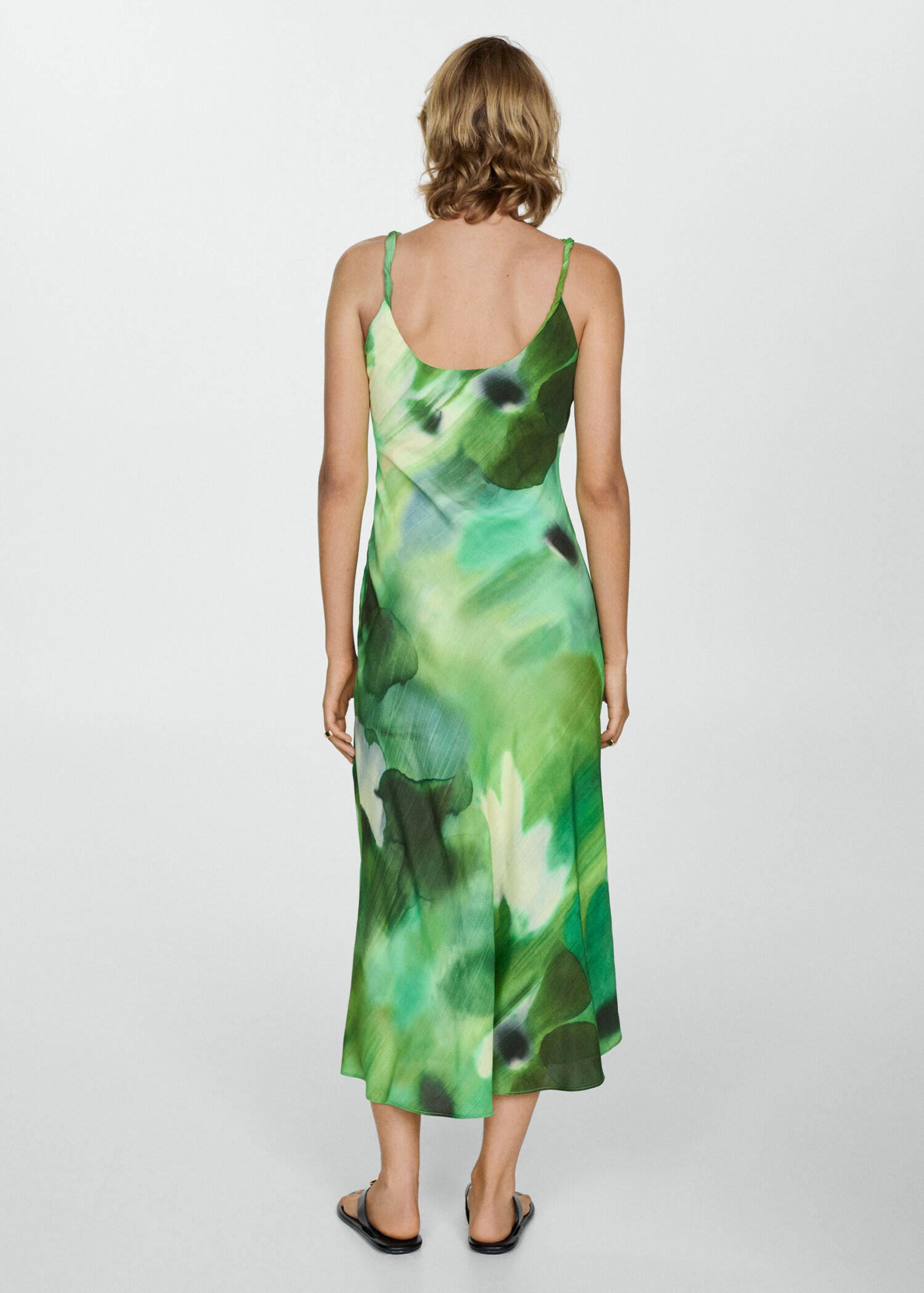 Vestido estampado detalle drapeado - Reverso del artículo