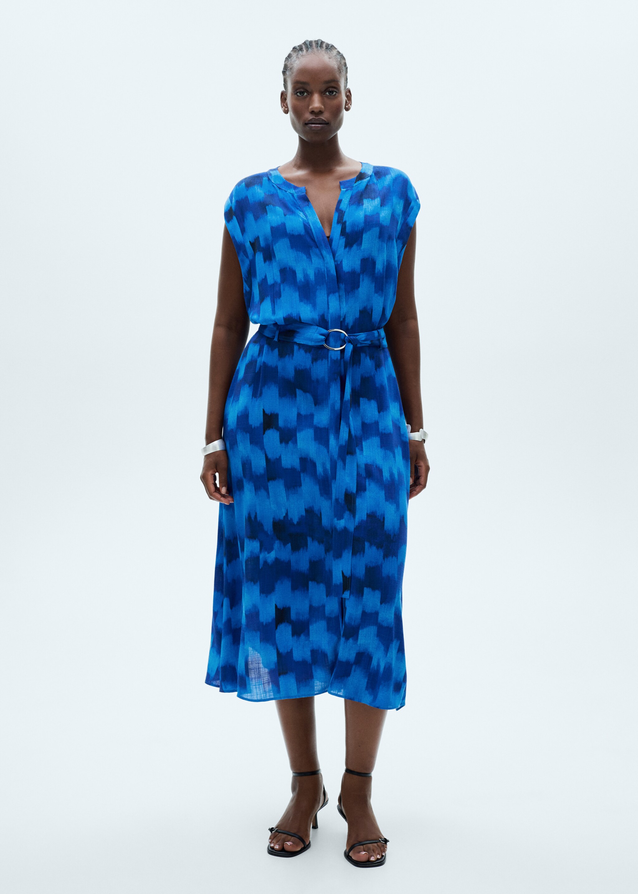 Belt printed dress - Details of the article 3