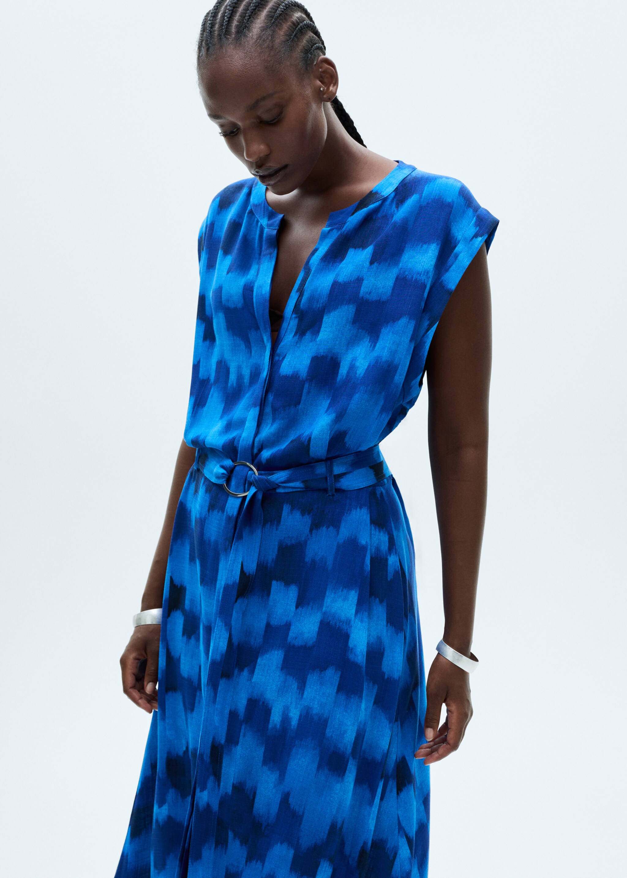 Belt printed dress - Details of the article 5