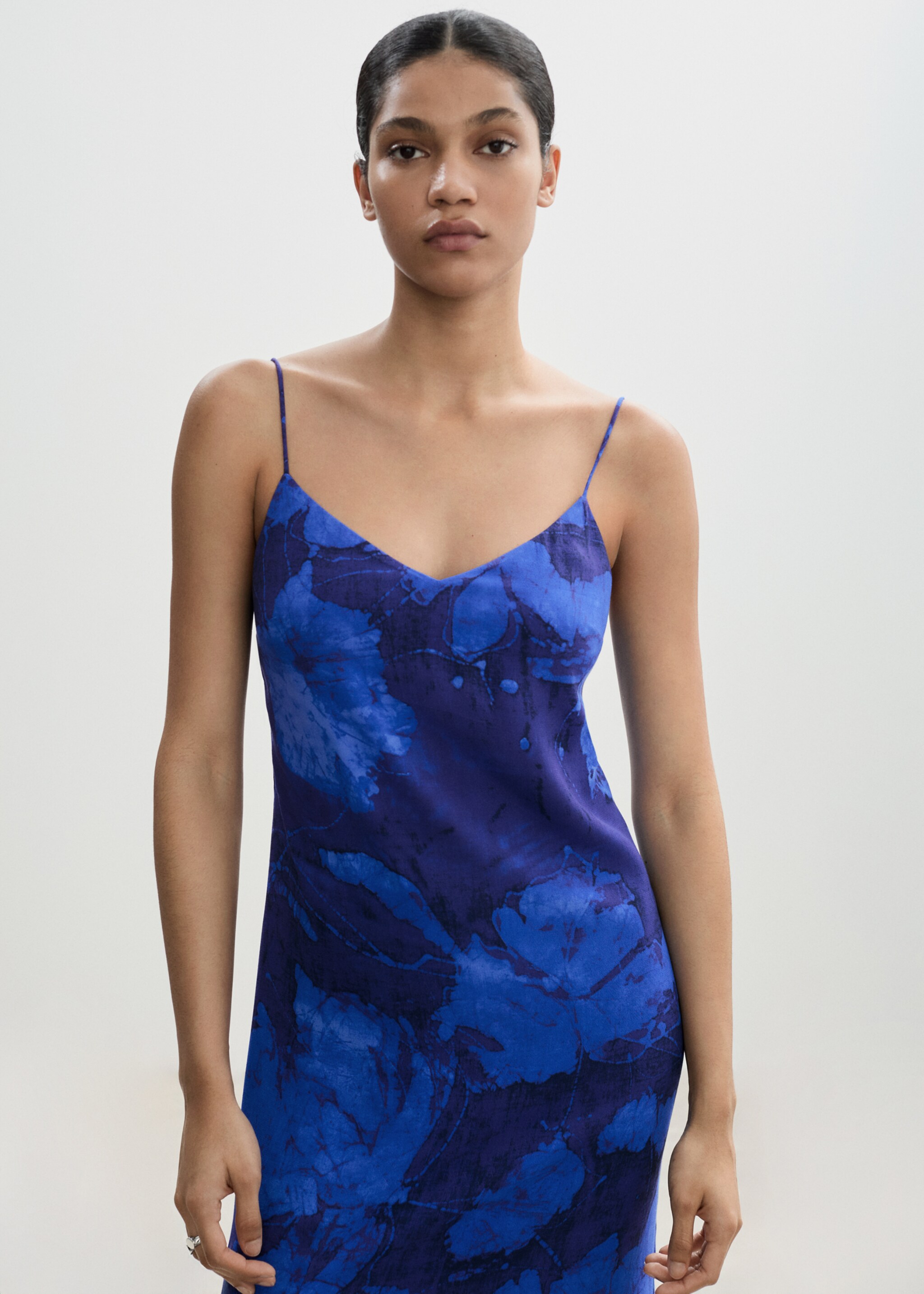 Vestido estampado tirantes - Plano medio