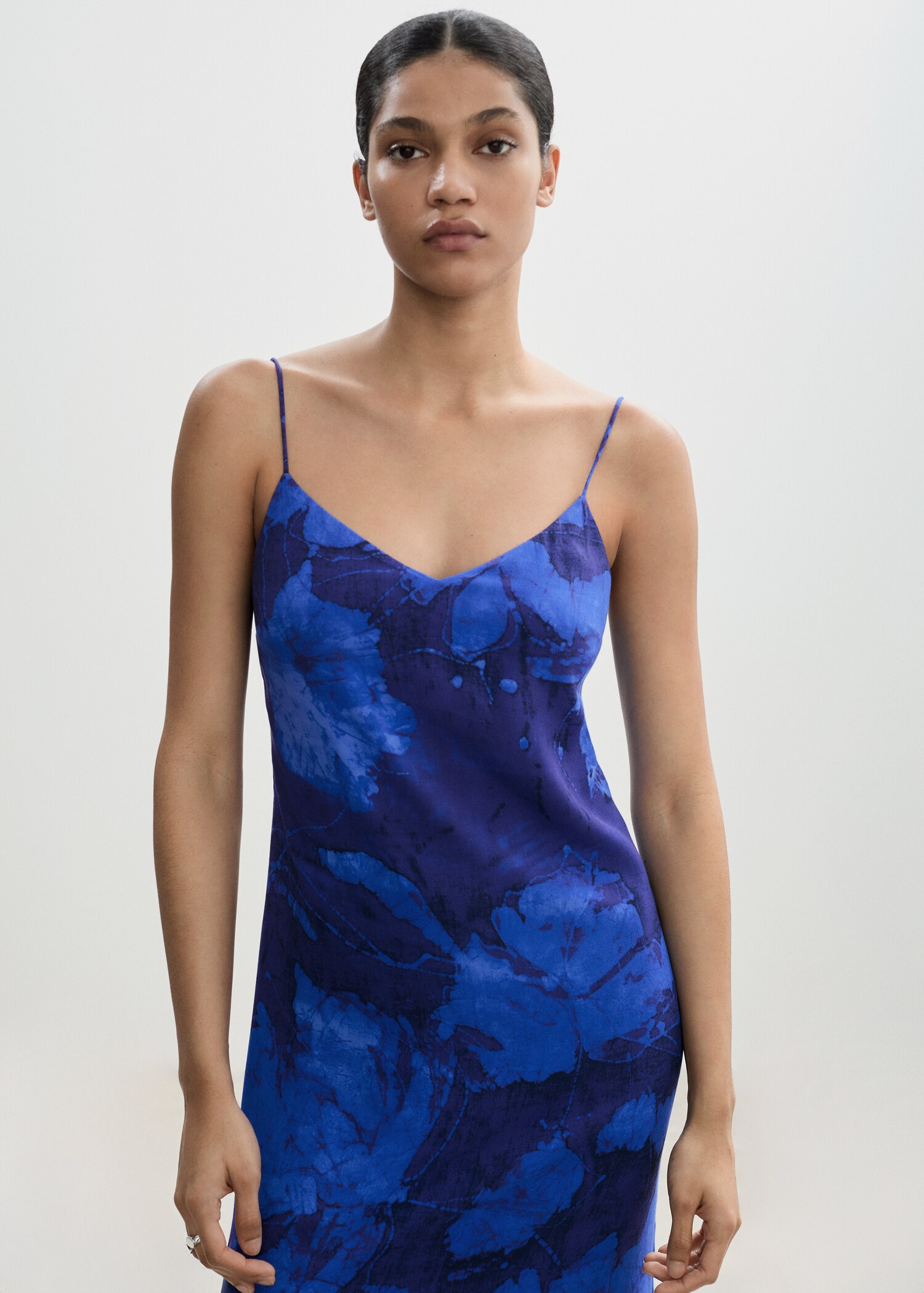 Vestido estampado tirantes - Plano medio