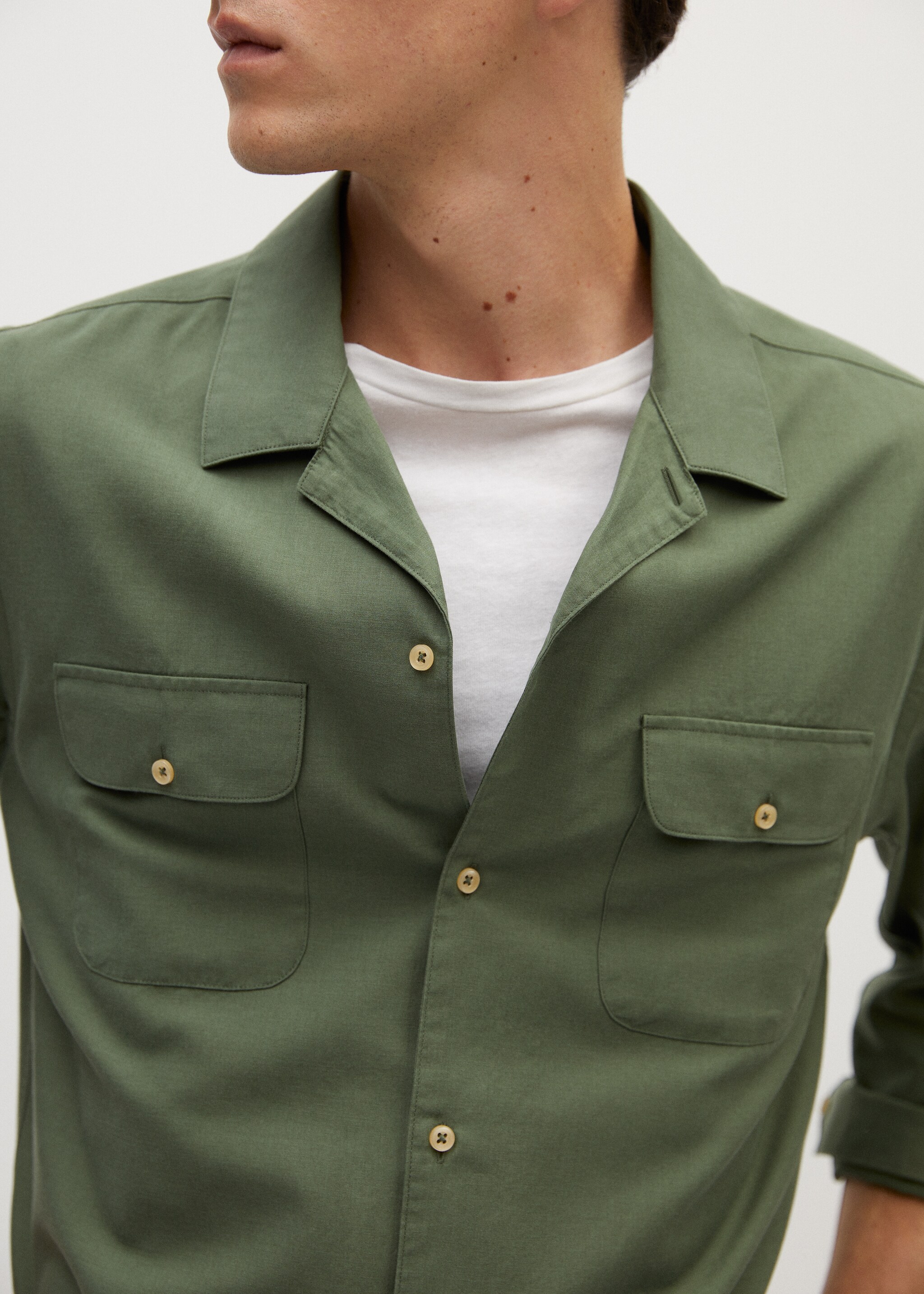 Camisa regular fit algodón lyocell - Detalle del artículo 1