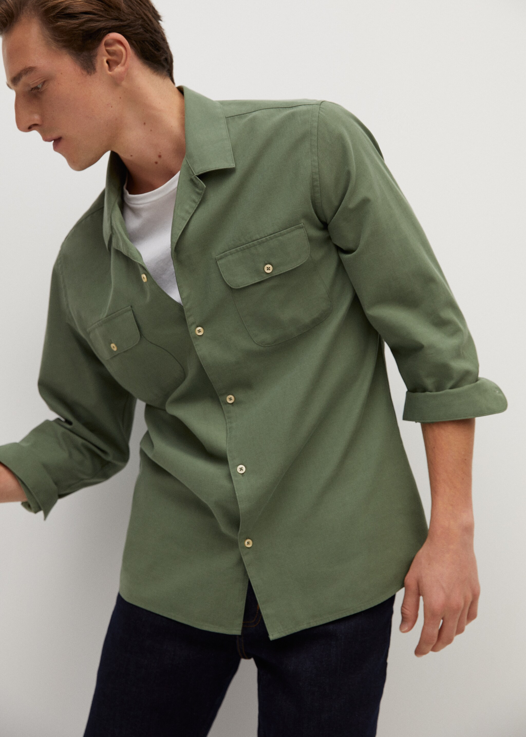 Camisa regular fit algodón lyocell - Detalle del artículo 3