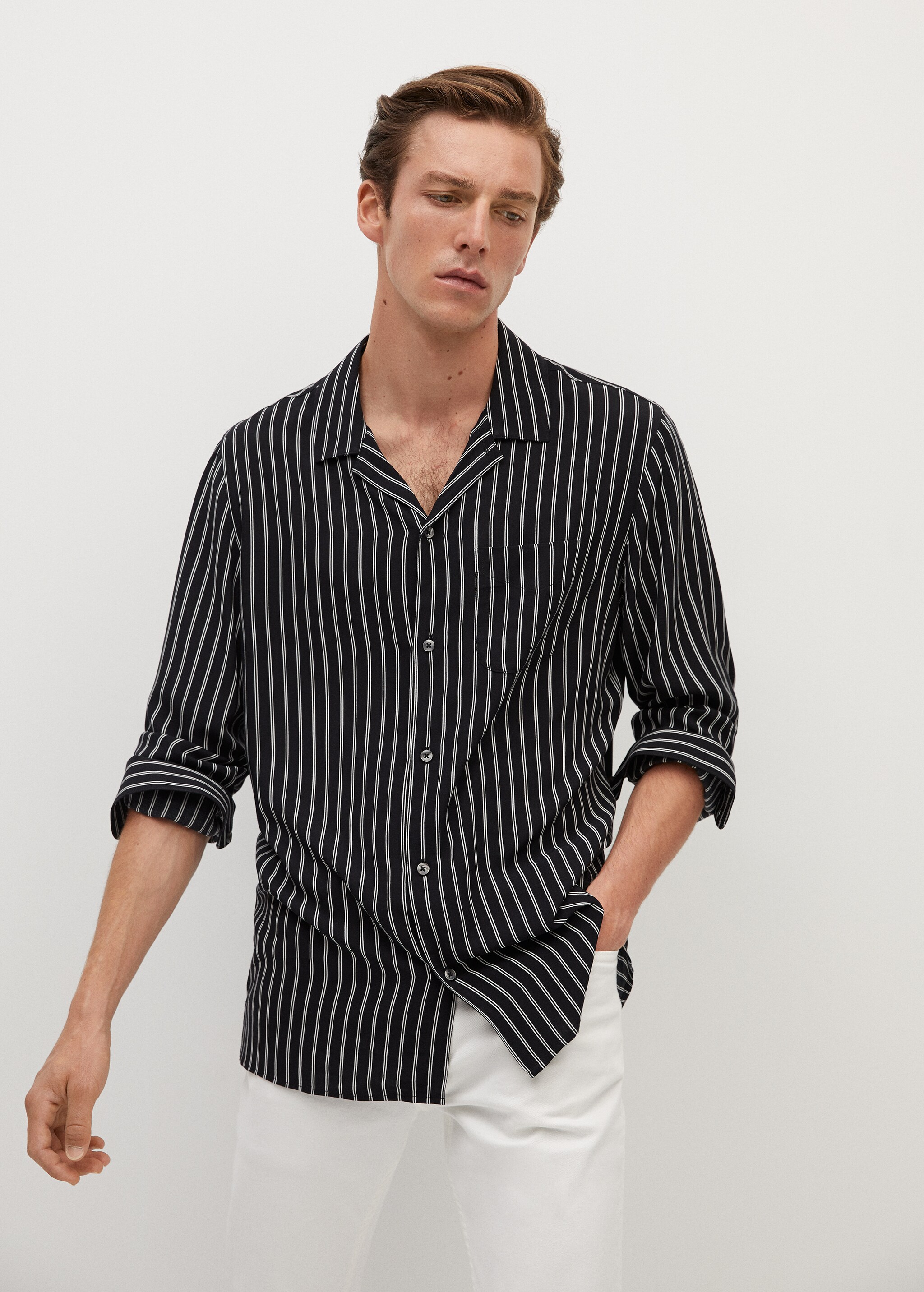 Camisa regular fit fluida - Plano medio