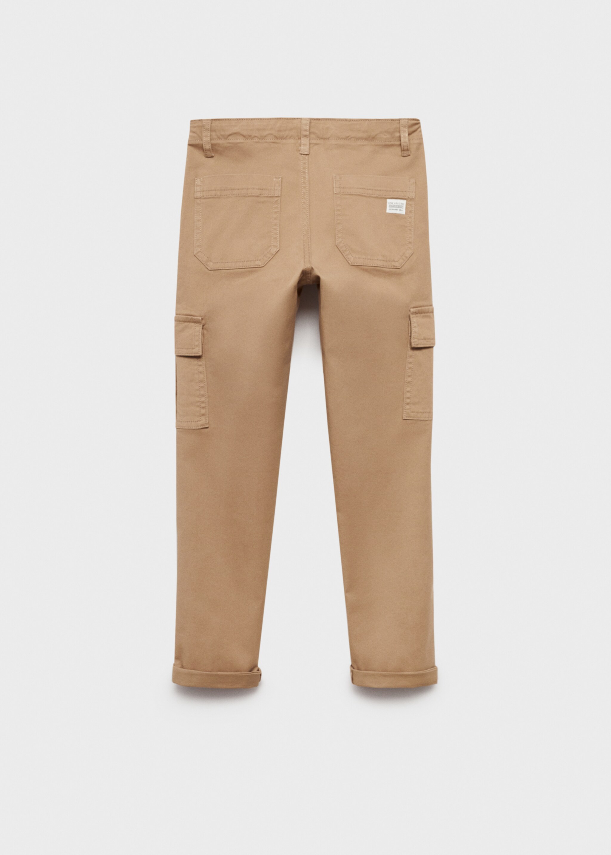 Straight Fit-Cargohose - Rückseite des Artikels, Mittelbraun. Ref: 77024435-00.
