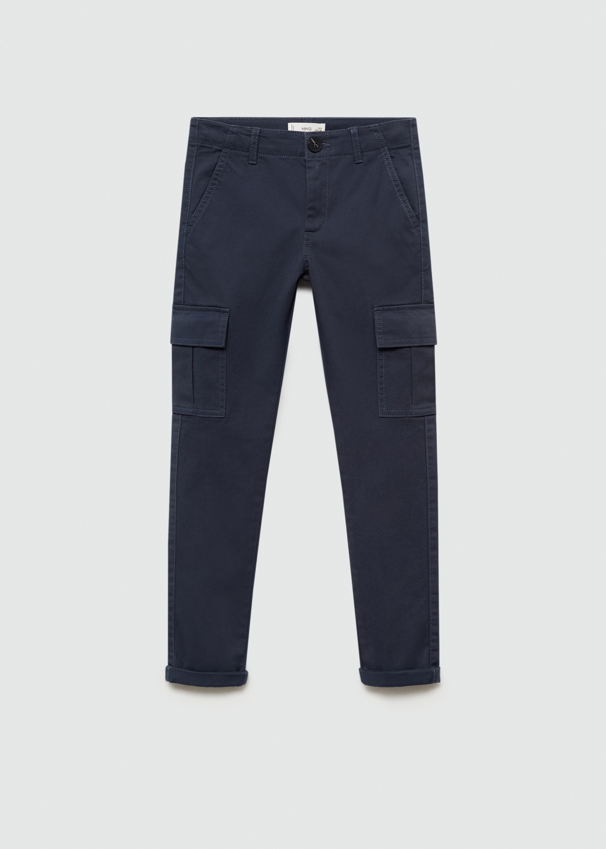 Straight-fit cargo trousers - Article without model, Dark Navy. Ref: 77024435-00.