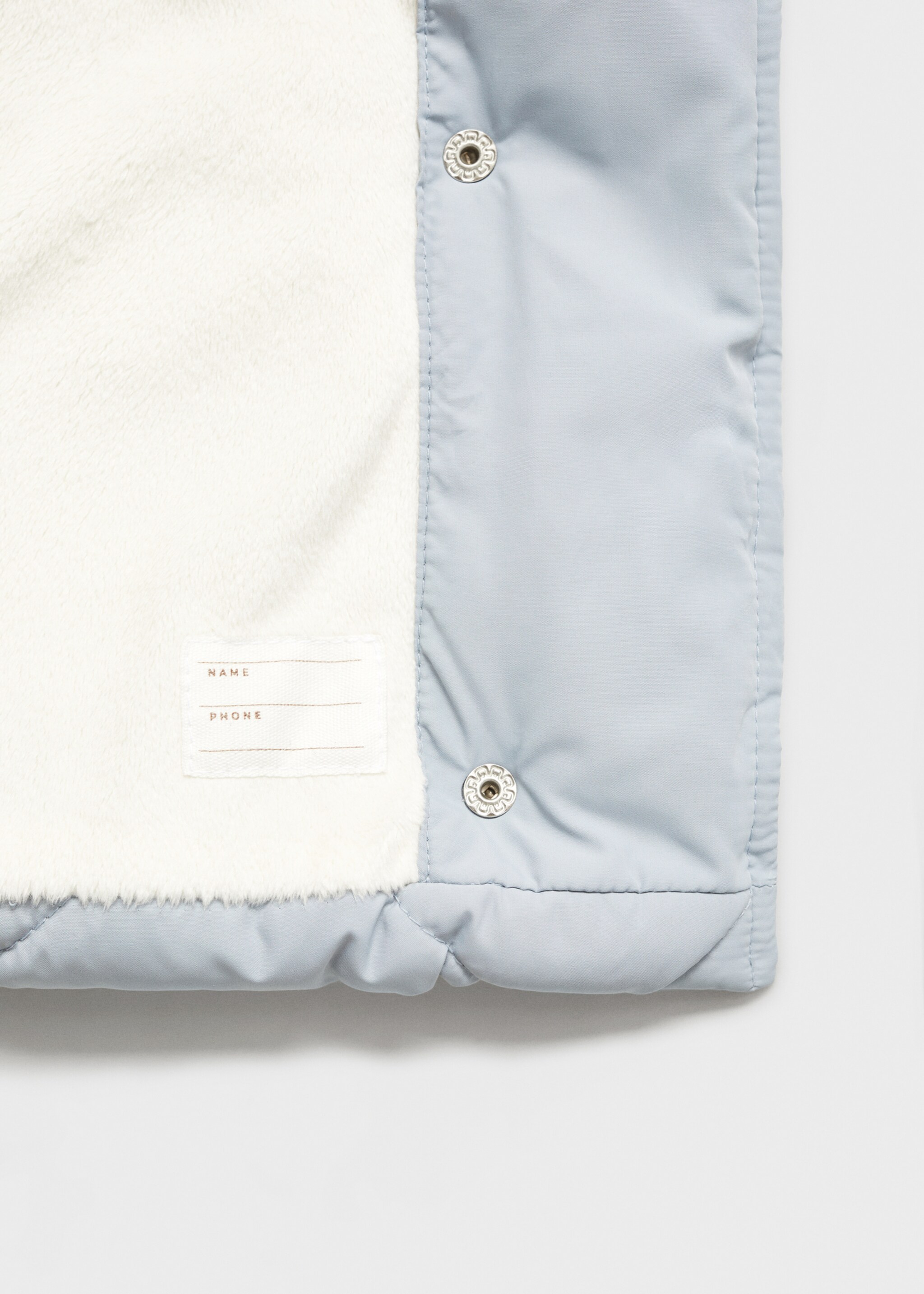 Anorak matelassé capuche oreilles - Détail de l'article 0, Bleu. Ref: 77024437-00.