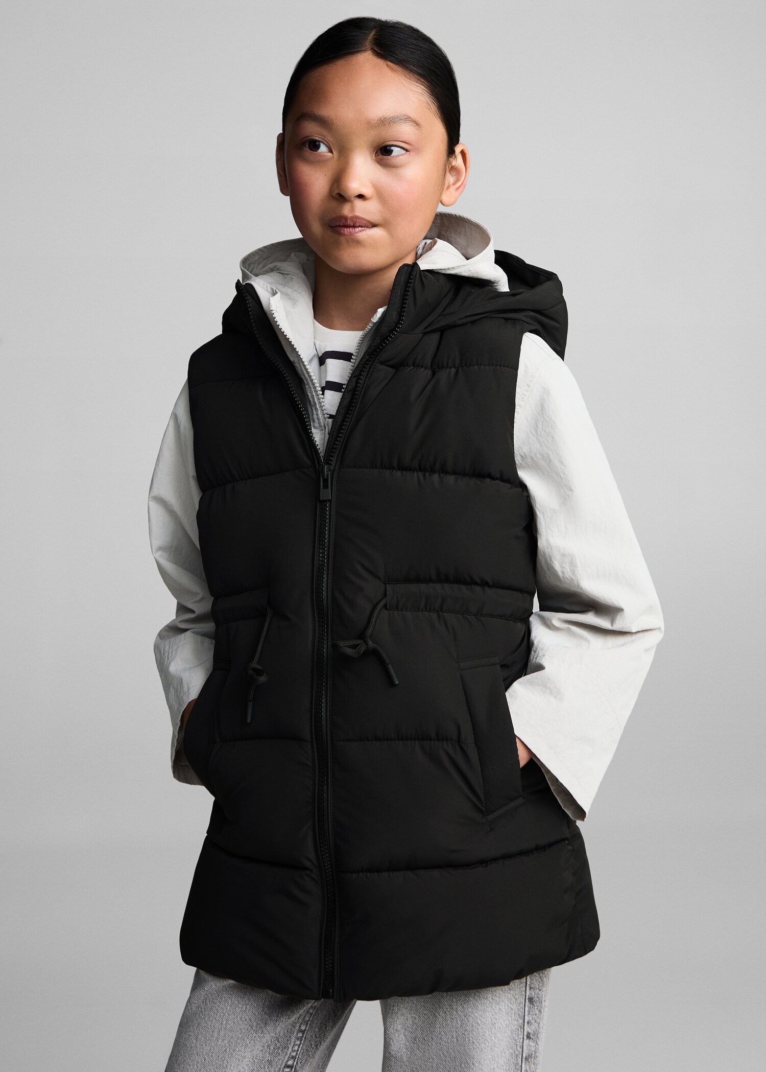 Gilet matelassé long - Plan moyen