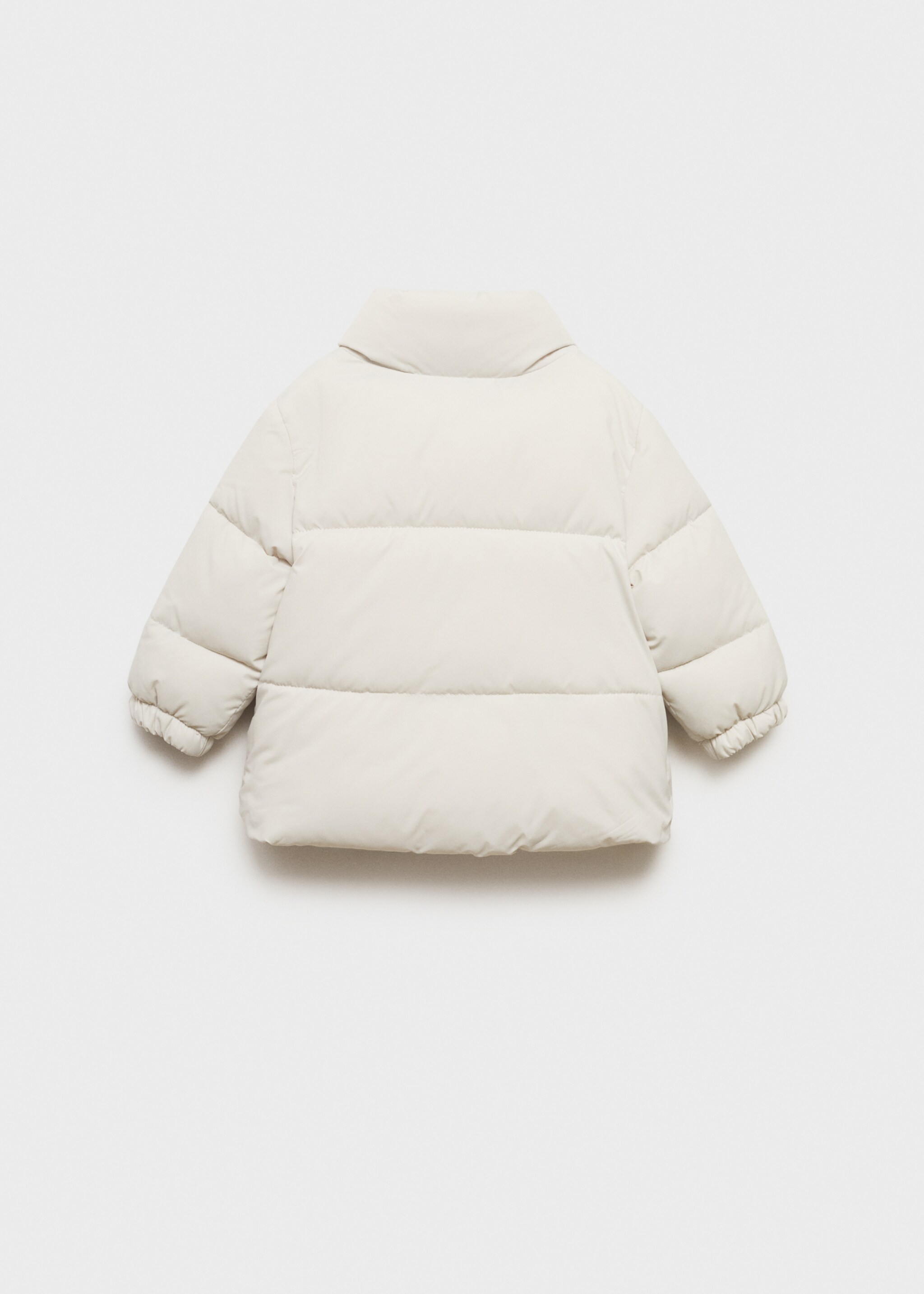 Padded anorak with fur-effect interior - Reverse of the article, Ecru. Ref: 77024439-00.