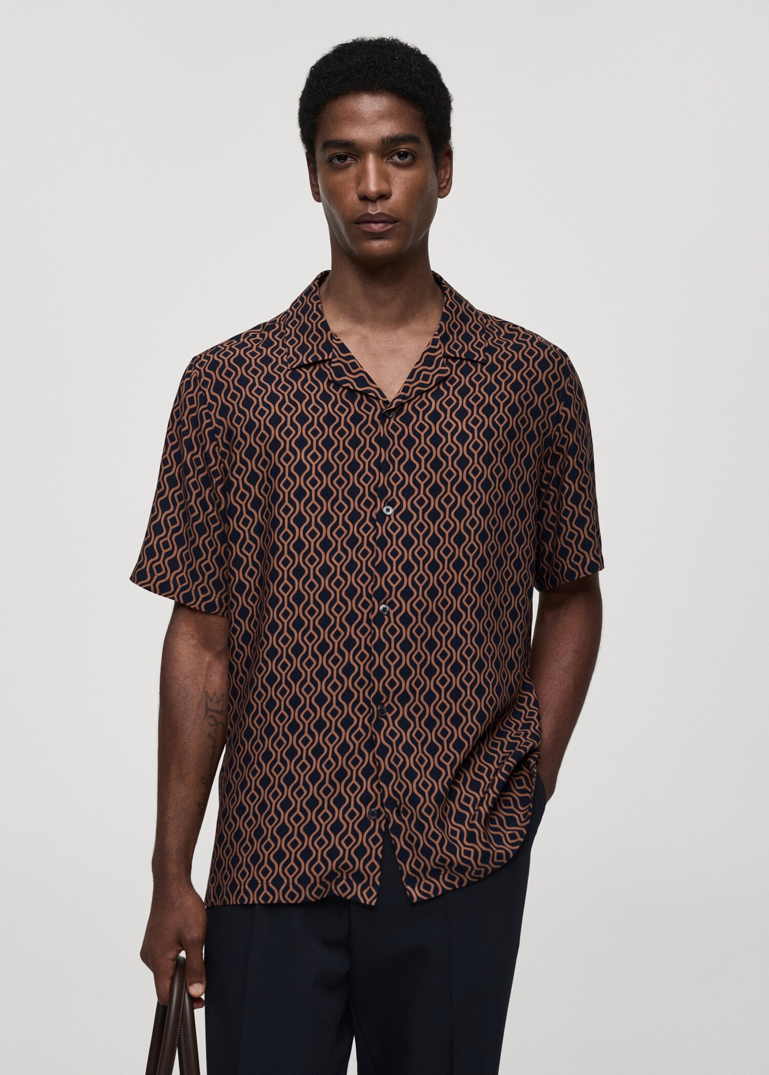 Chemise regular-fit fluide imprimée - Plan moyen