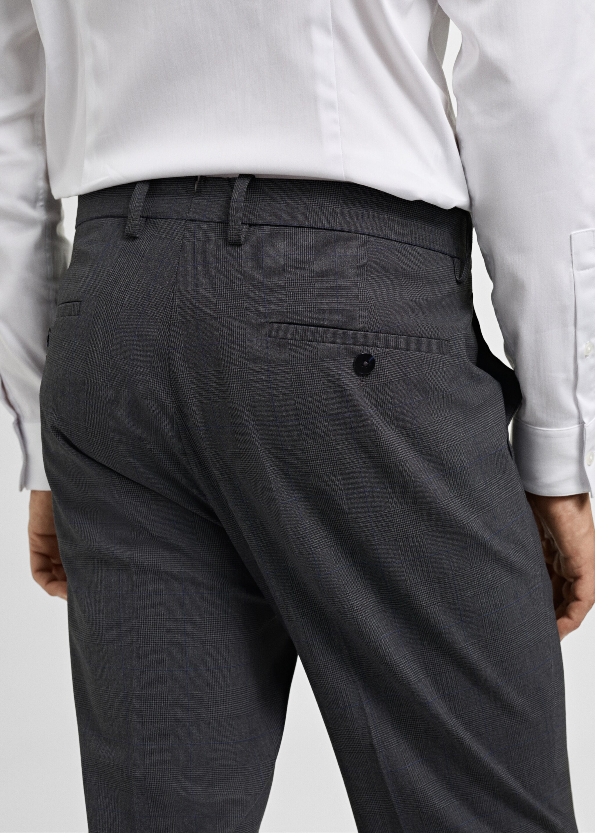 Pantalon costume Parí super slim-fit - Détail de l'article 6, Gris chiné moyen. Ref: 77024442-00.