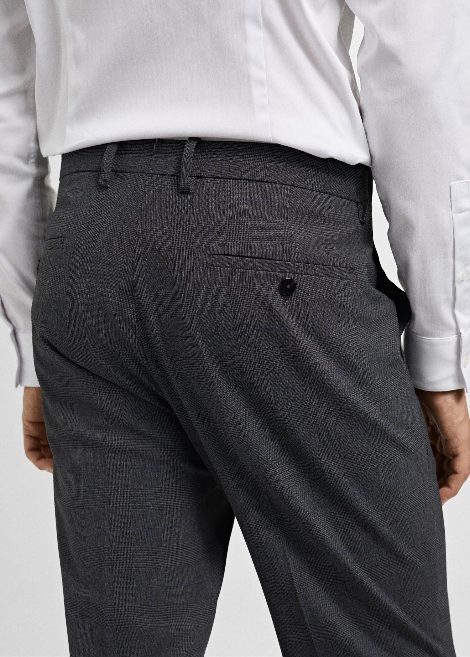 Stretch fabric super slim-fit suit trousers - Details of the article 6