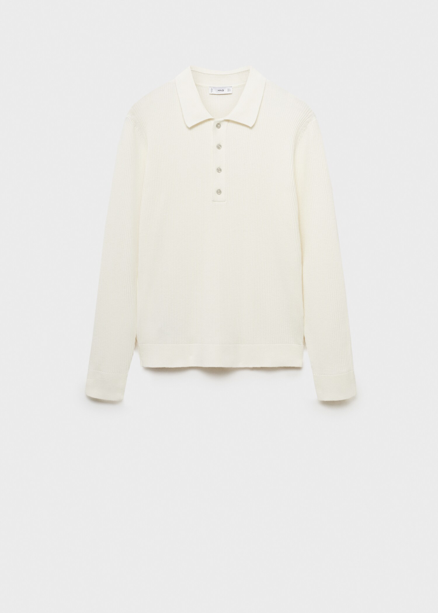 Jersey polo mezcla algodón canalé - Artículo sin modelo