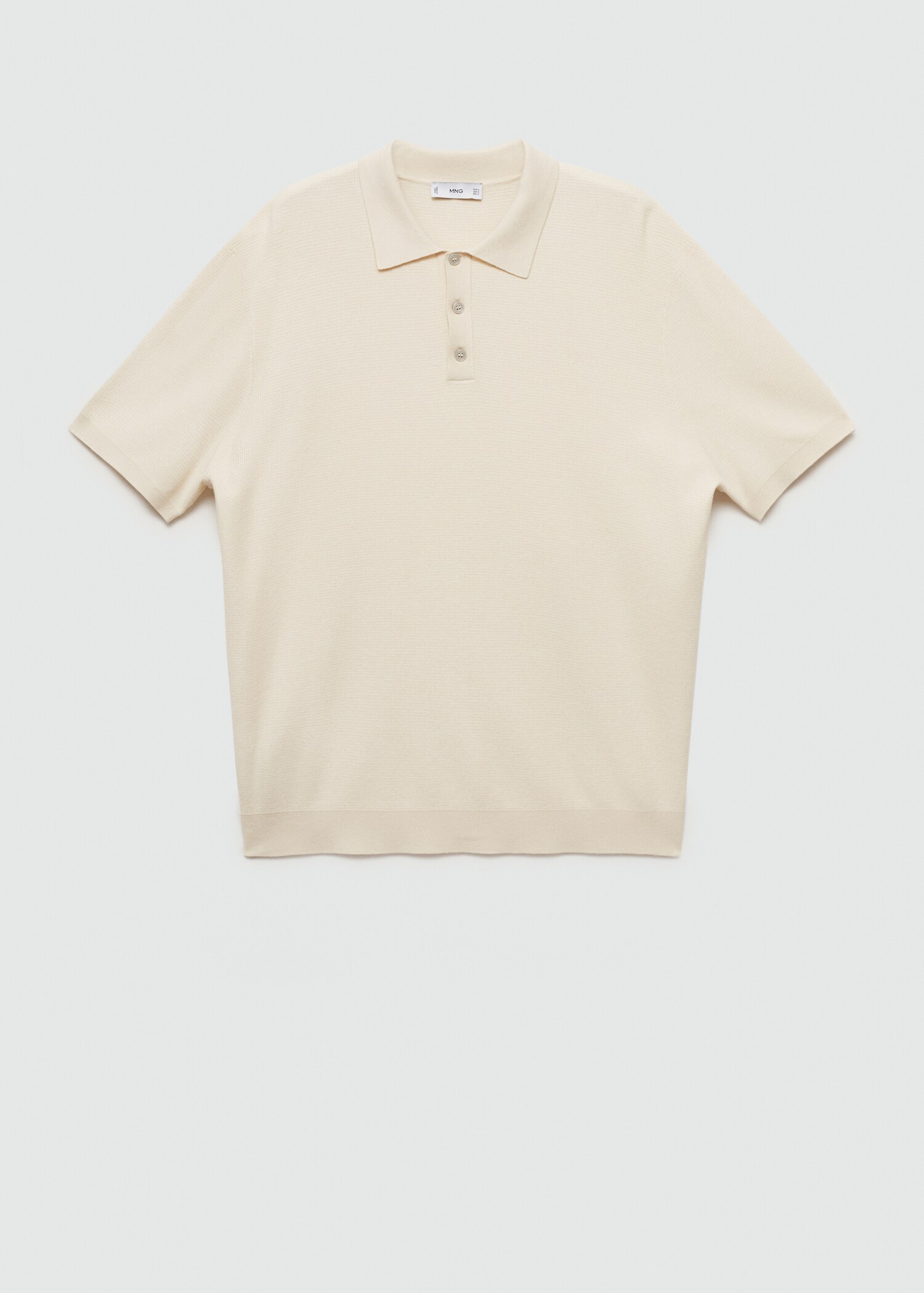 Structured fine-knit polo shirt - Article without model