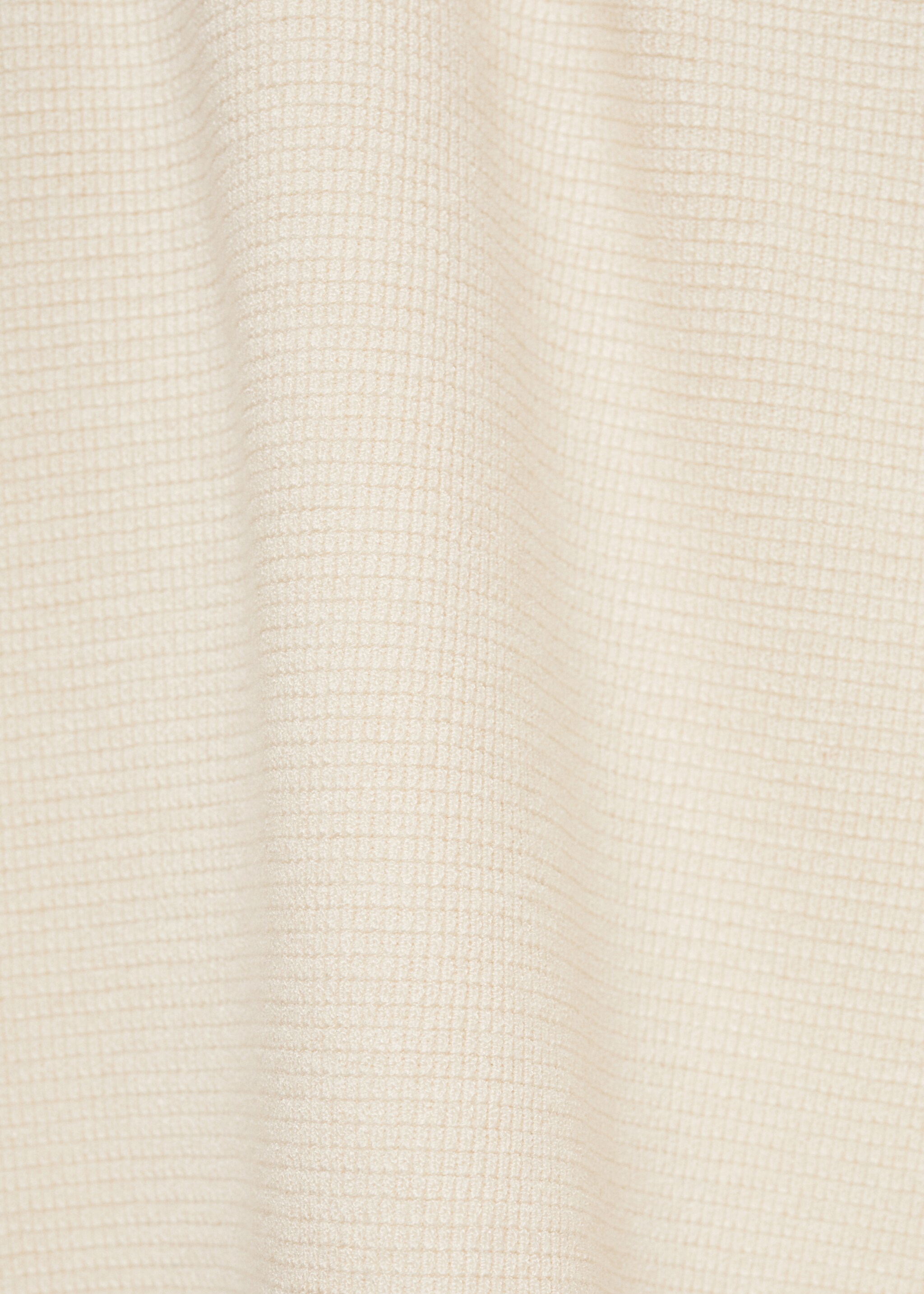 Strukturiertes Feinstrick-Poloshirt - Detail des Artikels 0, Cremeweiß. Ref: 77024447-00.
