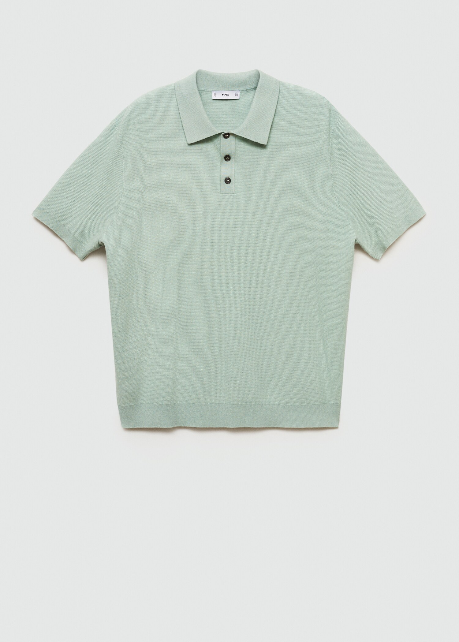 Structured fine-knit polo shirt - Article without model