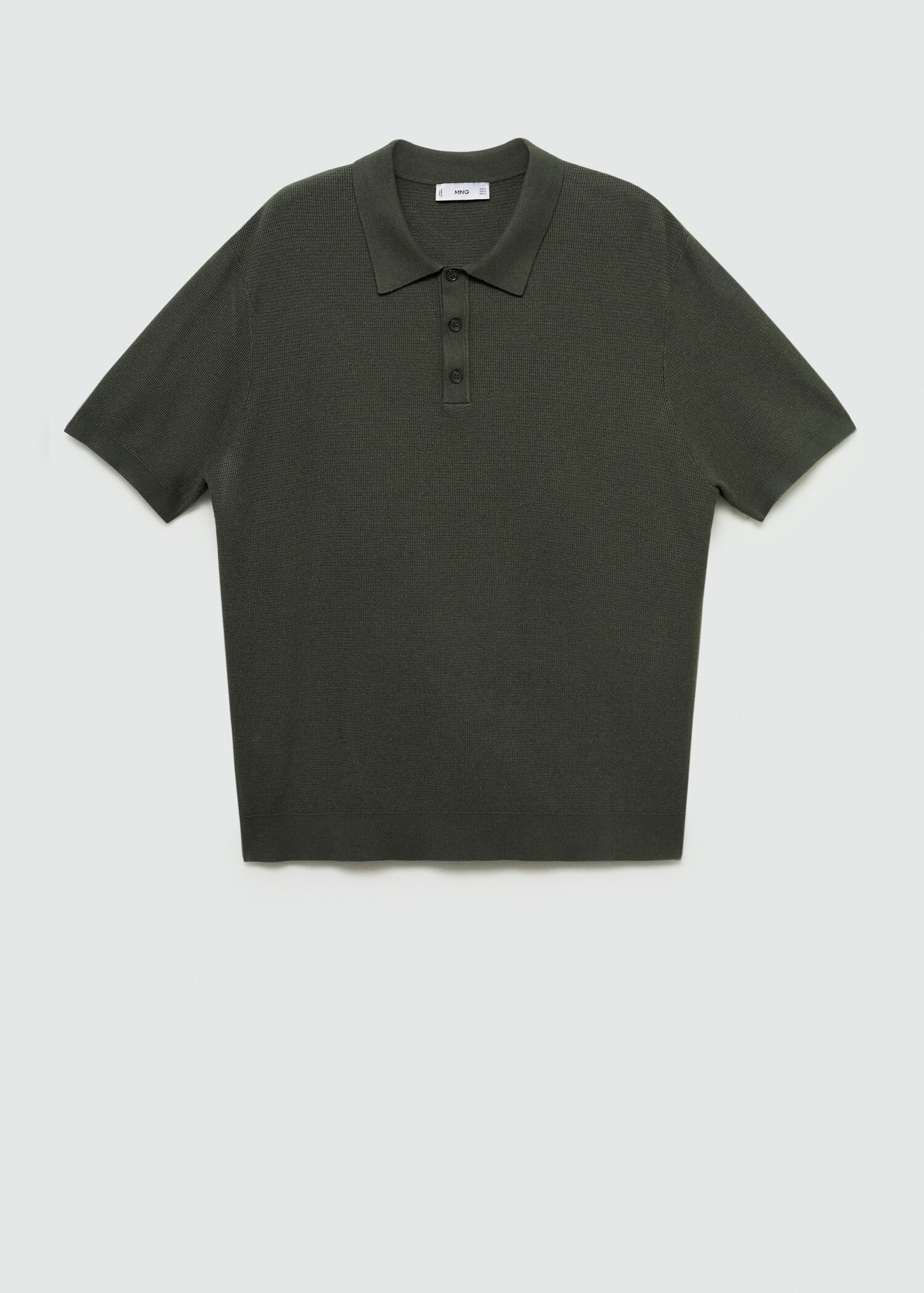 Structured fine-knit polo shirt - Article without model