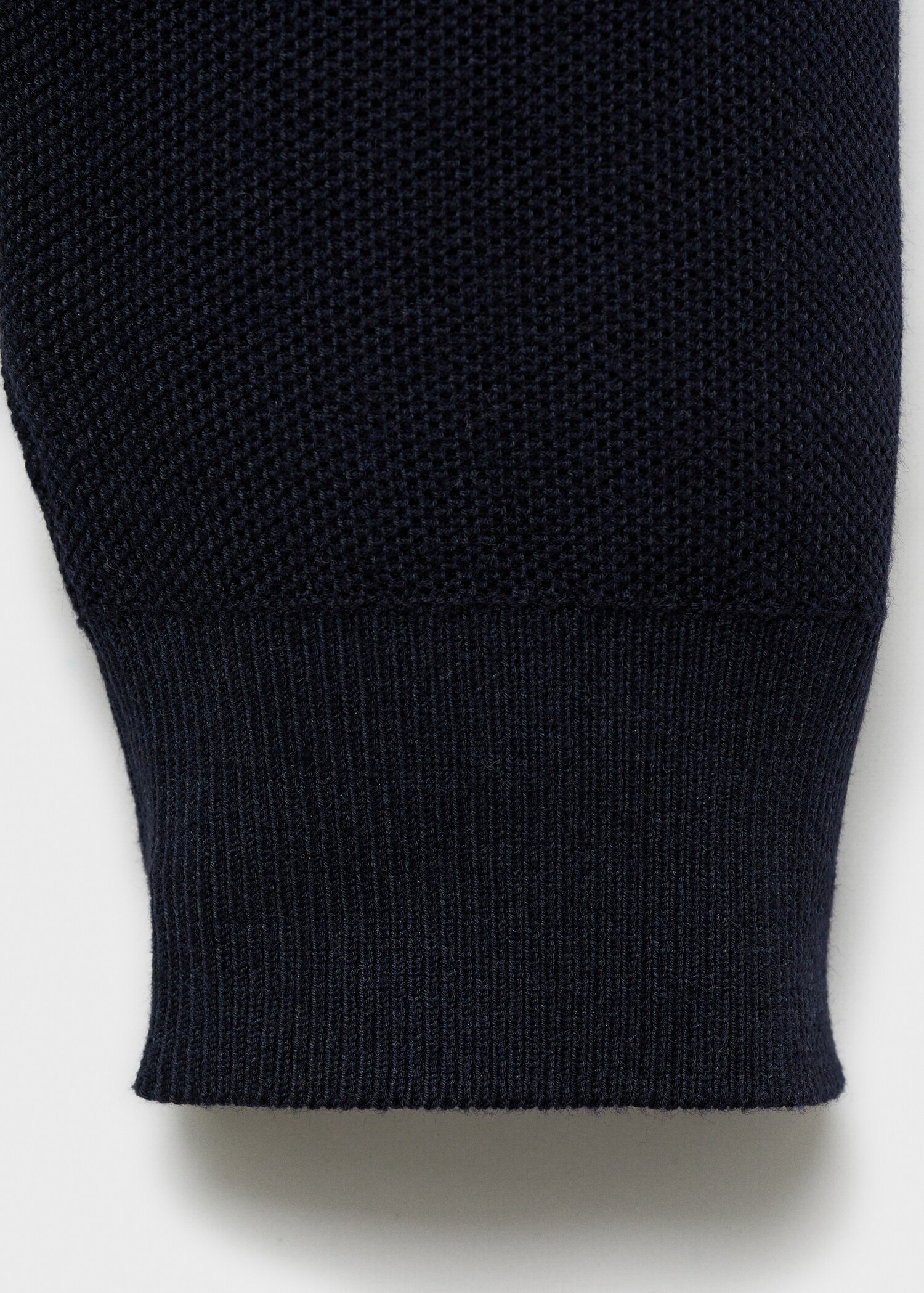 Pullover texture collo polo zip - Dettaglio dell'articolo 0
