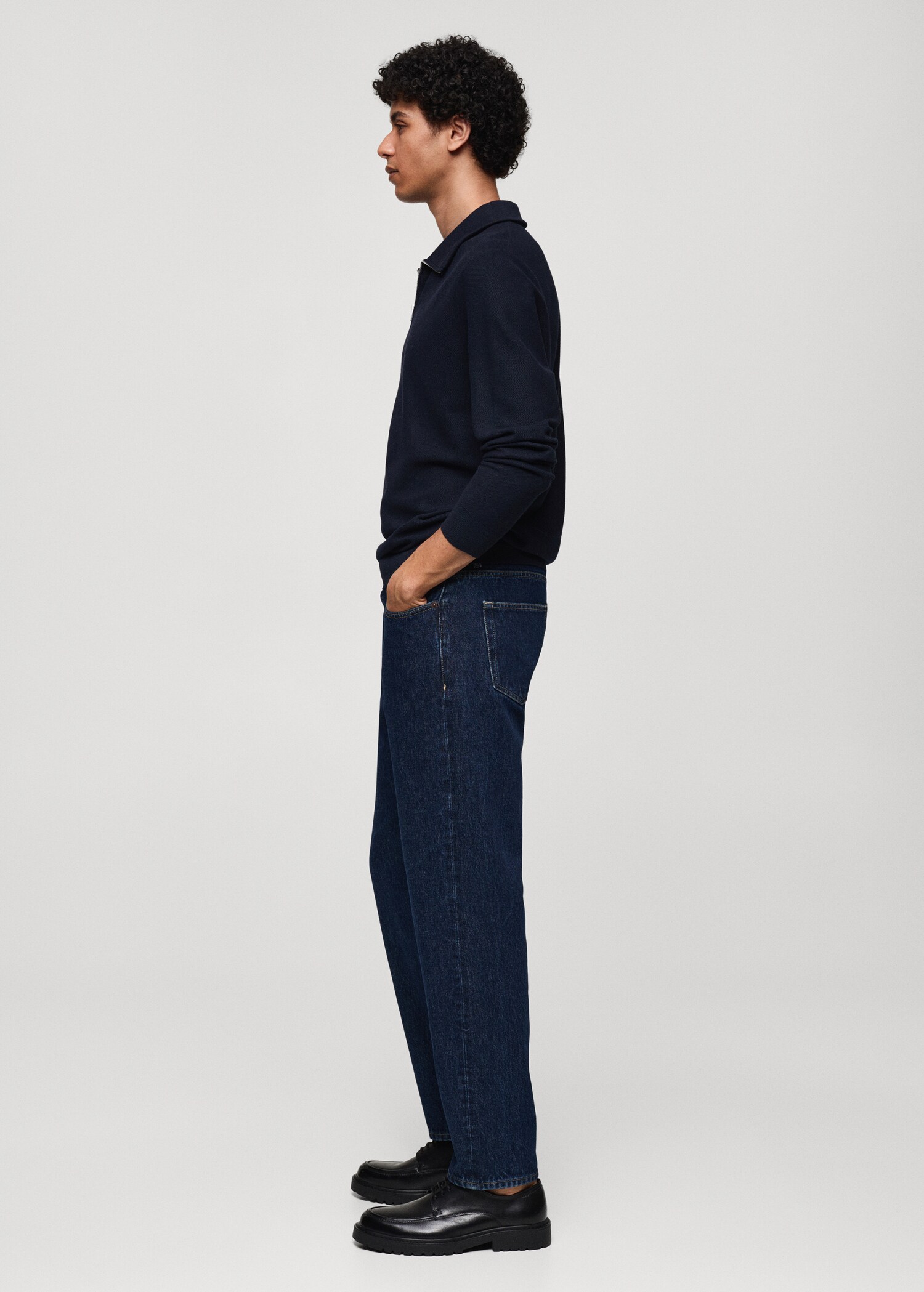 Pullover texture collo polo zip - Dettaglio dell'articolo 2