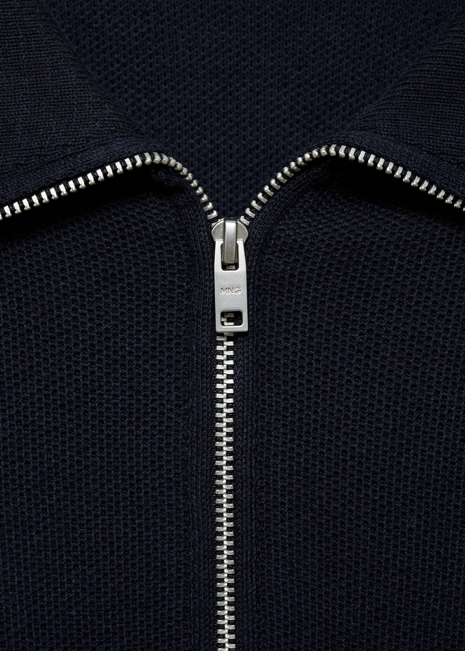 Pullover texture collo polo zip - Dettaglio dell'articolo 8