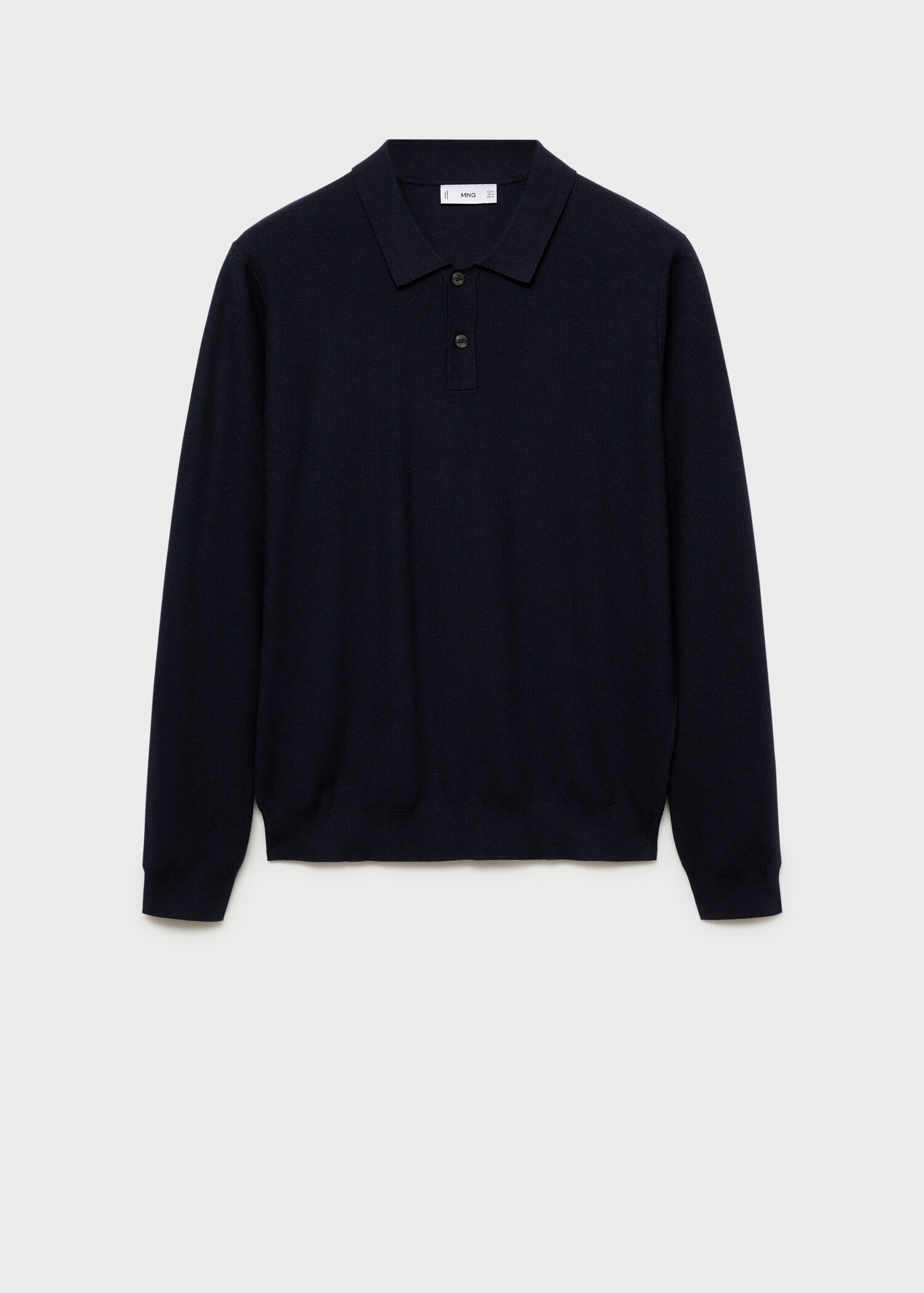 Pulover polo din tricot structurat - Articol fără model