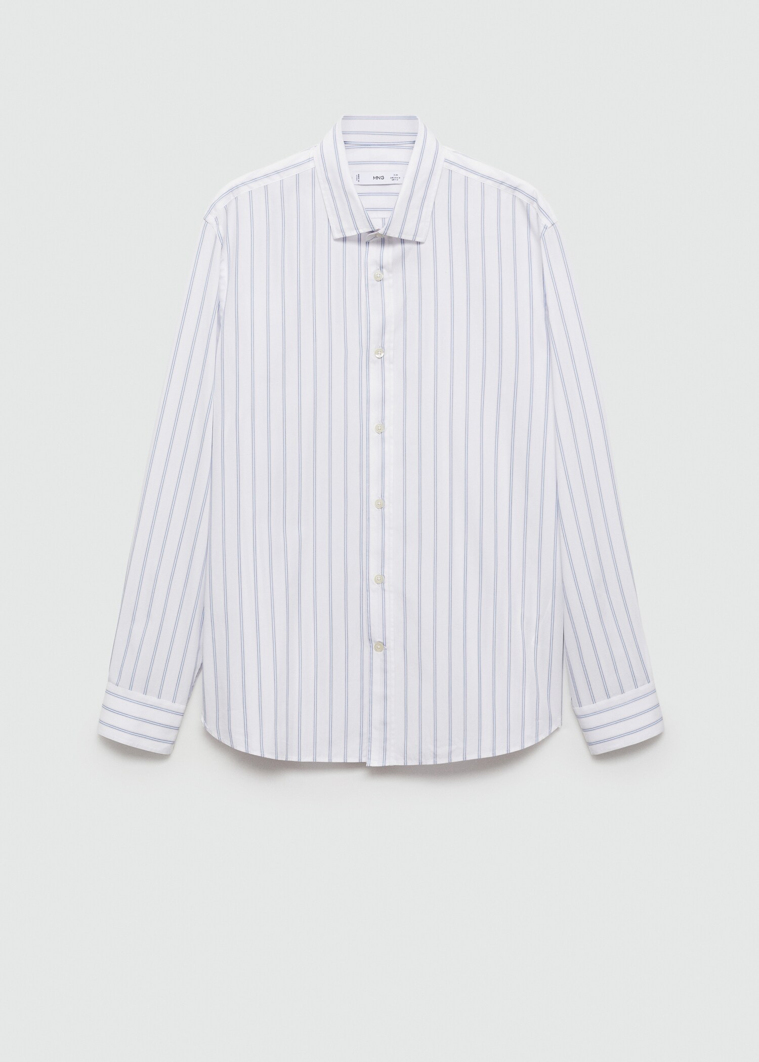 Camisa regular fit de algodão às riscas - Artigo sem modelo