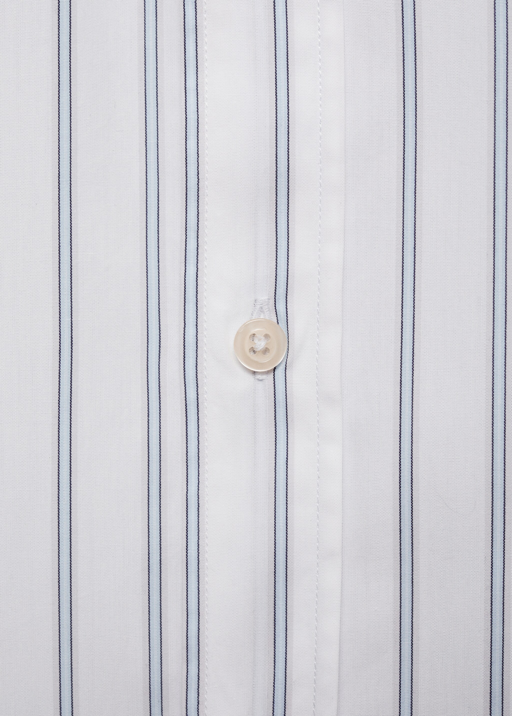 Regular-fit striped cotton shirt - Details of the article 0, Sky Blue. Ref: 77024451-00.