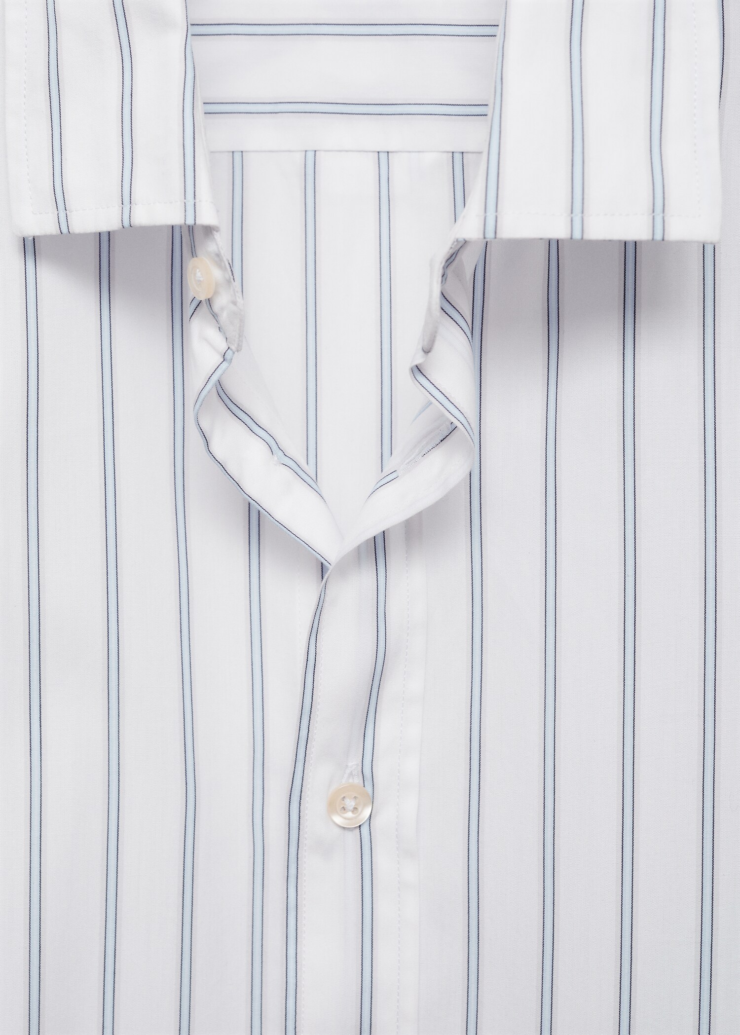 Camisa regular fit de algodão às riscas - Pormenor do artigo 8