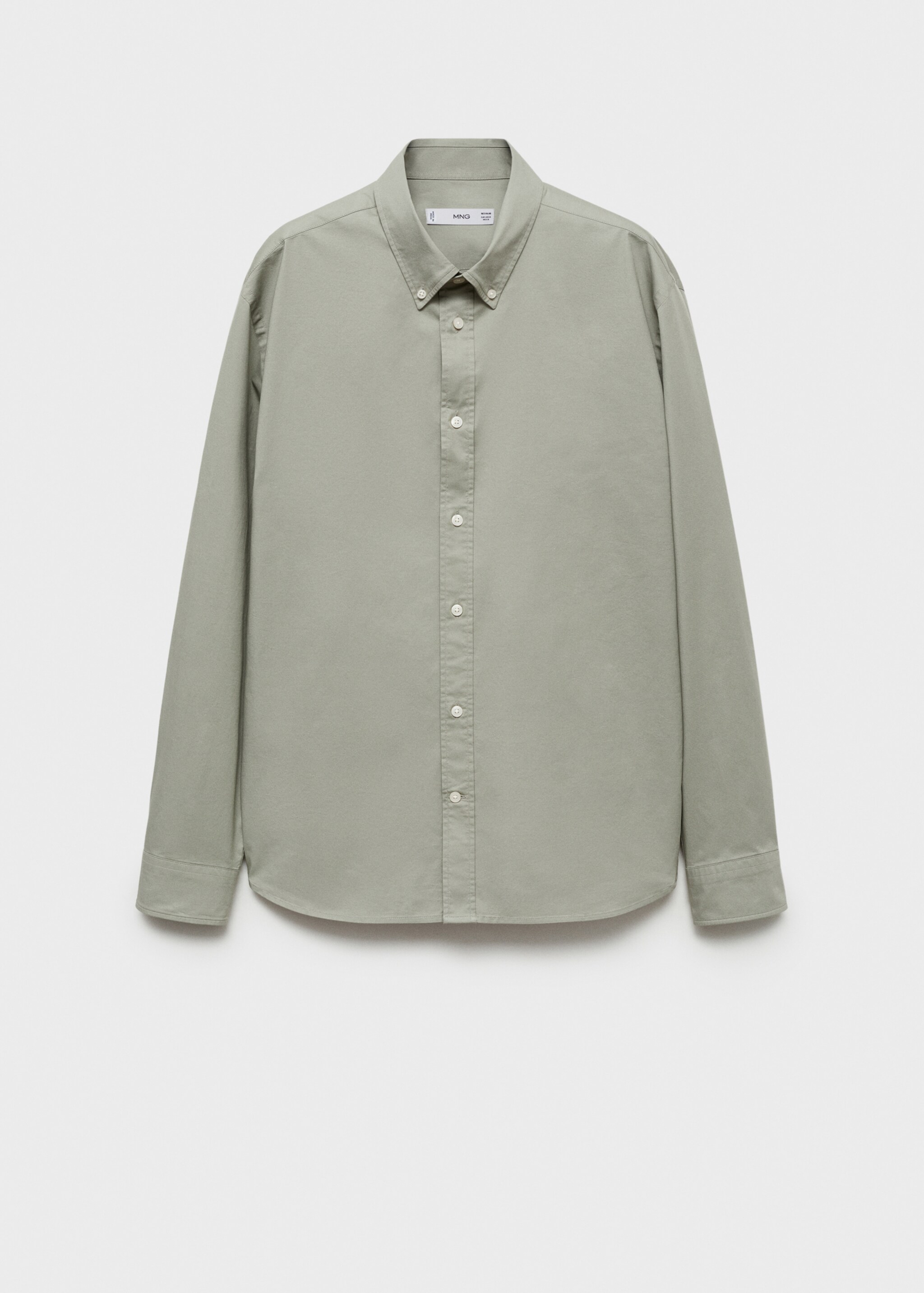 Regular fit cotton shirt - Article without model, Khaki. Ref: 77024452-00.